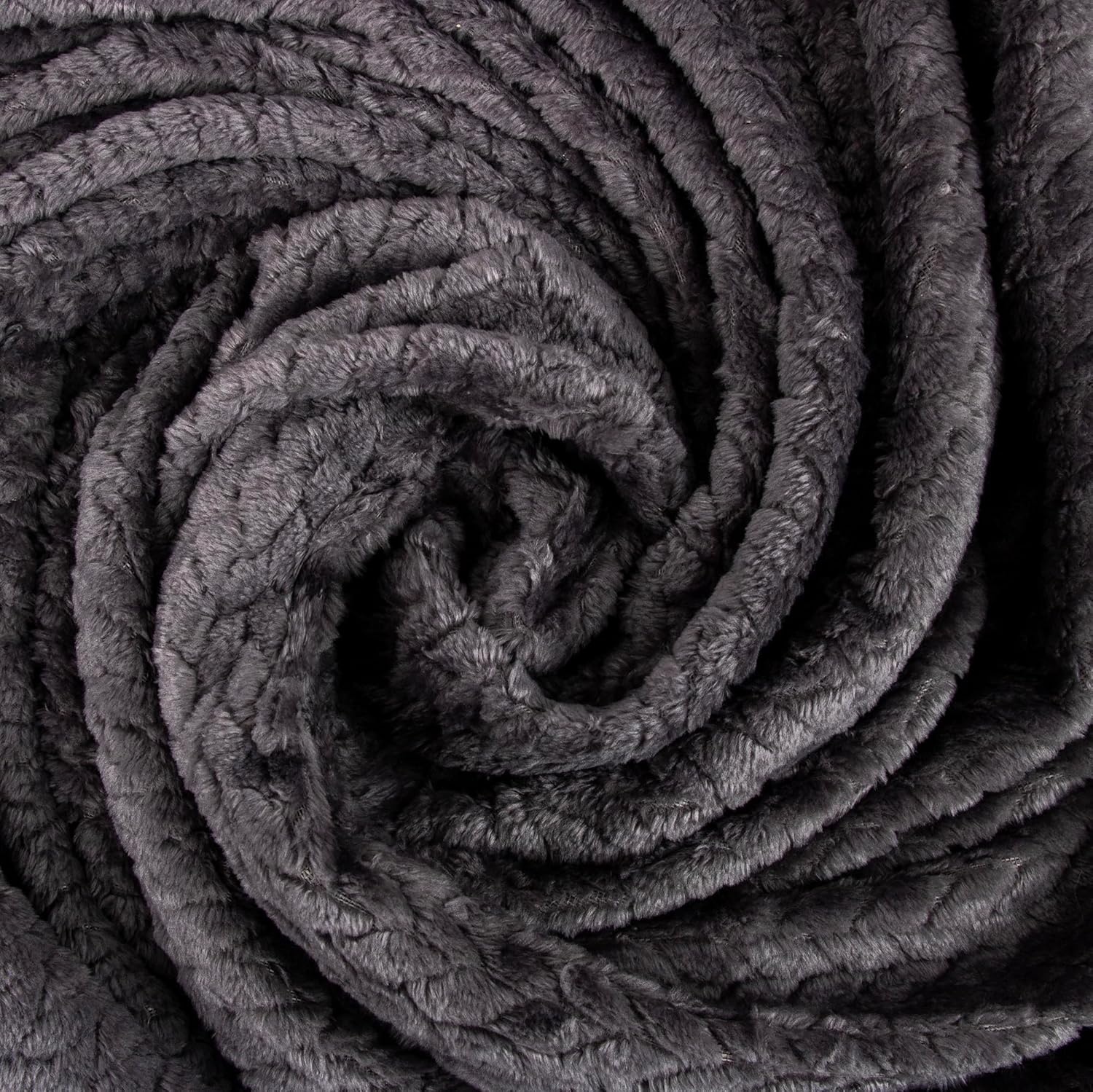 Waffle Knit Textured Throw Blanket Soft for Couch, Sofa, Twin Bed, Kids, Adults, 50 x 60 Chenille Knit Blanket, Boho Throw Blanket for Home Decor 250 GSM (Navy Blue)(Slate Grey)