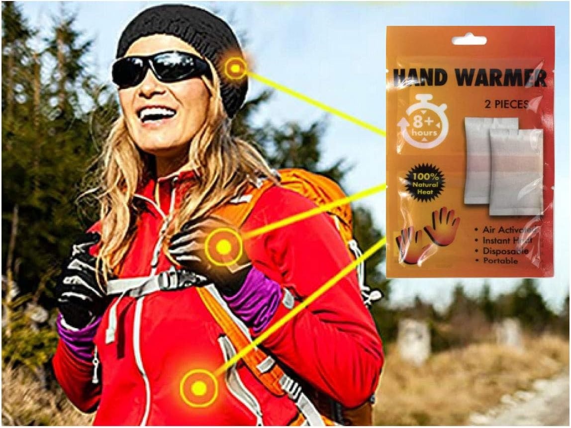 100 Pack Bulk Hand Warmers, Bulk Foot Warmers, Bulk Body Warmers for 8-10 Hours of Natural Heat(Hand Warmers)