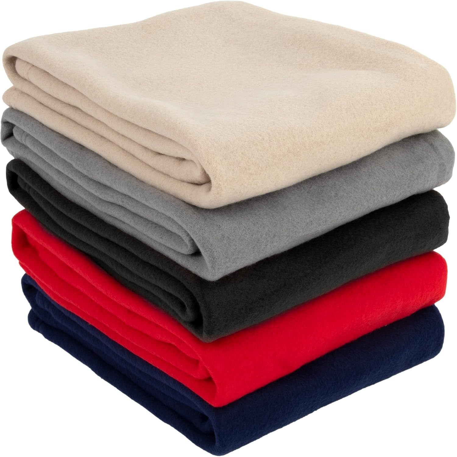 Trail maker 24 Pack Bulk Hypoallergenic Microfiber Fleece Blankets – 30×40 Fleece Throw Blankets in Bulk, 160 GSM Wholesale Throw Blankets for Fall Weddings, Homeless Donation for Warmth