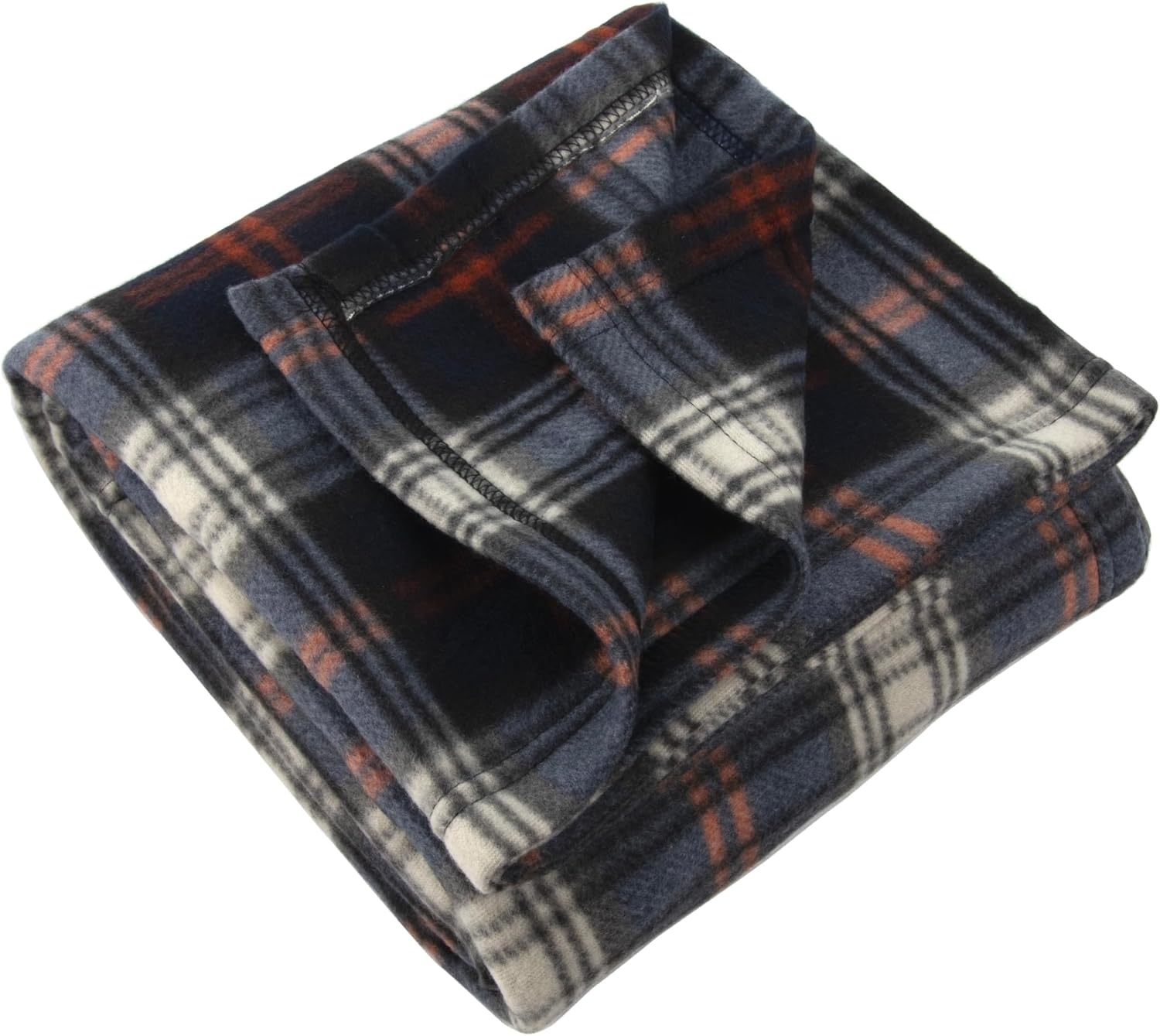 Trail maker 24 Pack Bulk Plaid Sherpa Fleece Throw Blankets 50 x 60 for Wedding Guests, Homeless, Pets | Plaid Fleece Throw Blankets Bulk(Black Plaid)