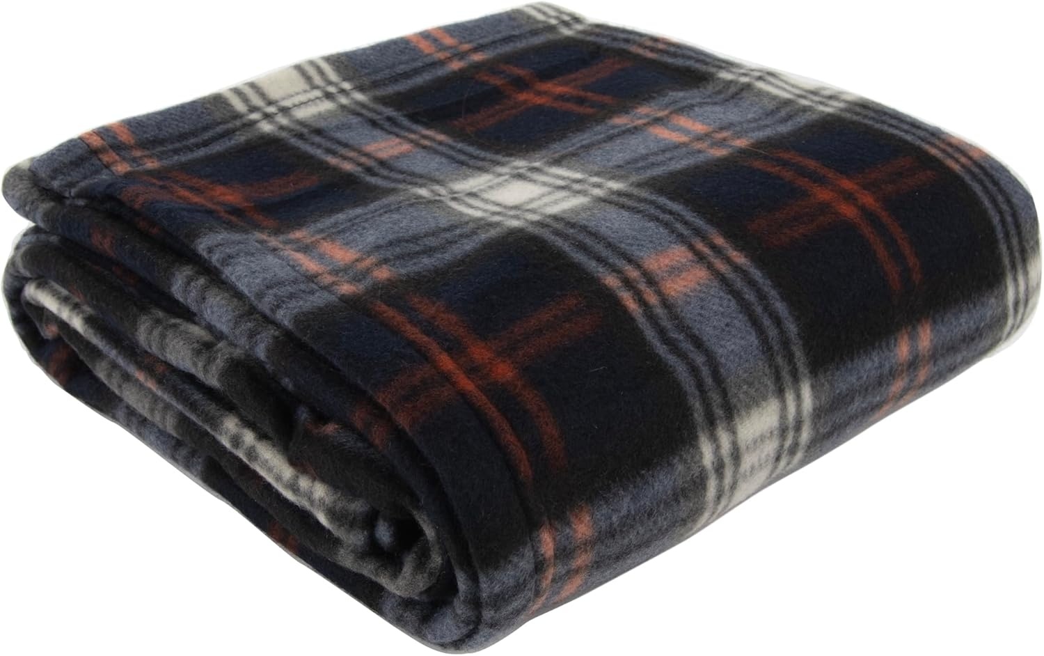 Trail maker 24 Pack Bulk Plaid Sherpa Fleece Throw Blankets 50 x 60 for Wedding Guests, Homeless, Pets | Plaid Fleece Throw Blankets Bulk(Black Plaid)