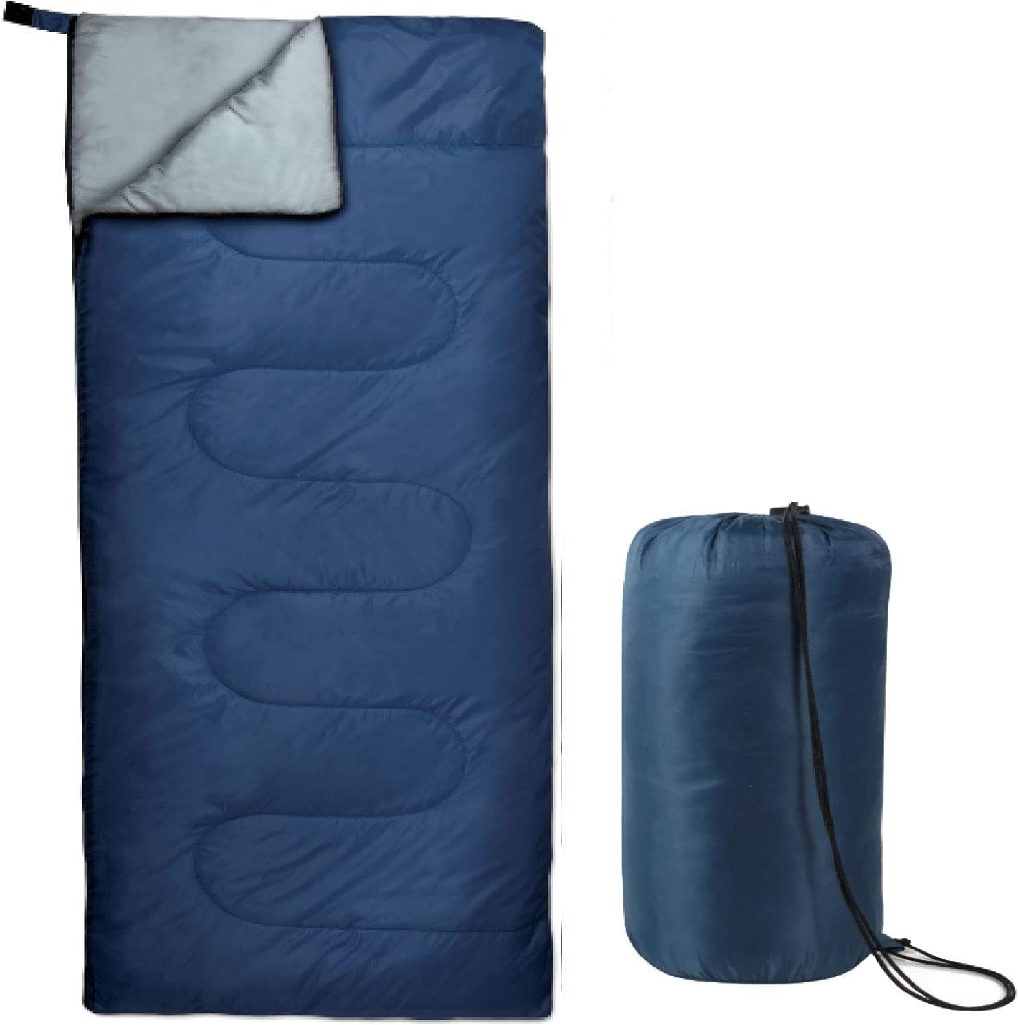 Bulk 10 Pack Envelope Sleeping Bags, 4 Seasons Warm or Cold Lightweight Indoor Outdoor Sleeping Bags for Adults, Backpacking, Camping(Blue Sleeping Bags)