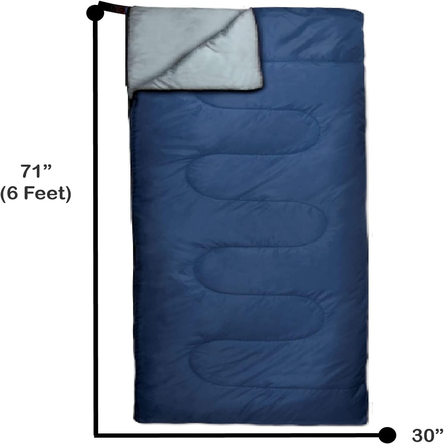 Bulk 10 Pack Envelope Sleeping Bags, 4 Seasons Warm or Cold Lightweight Indoor Outdoor Sleeping Bags for Adults, Backpacking, Camping(Blue Sleeping Bags)