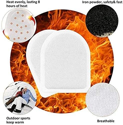 100 Pack Bulk Hand Warmers, Bulk Foot Warmers, Bulk Body Warmers for 8-10 Hours of Natural Heat(Foot Warmers)