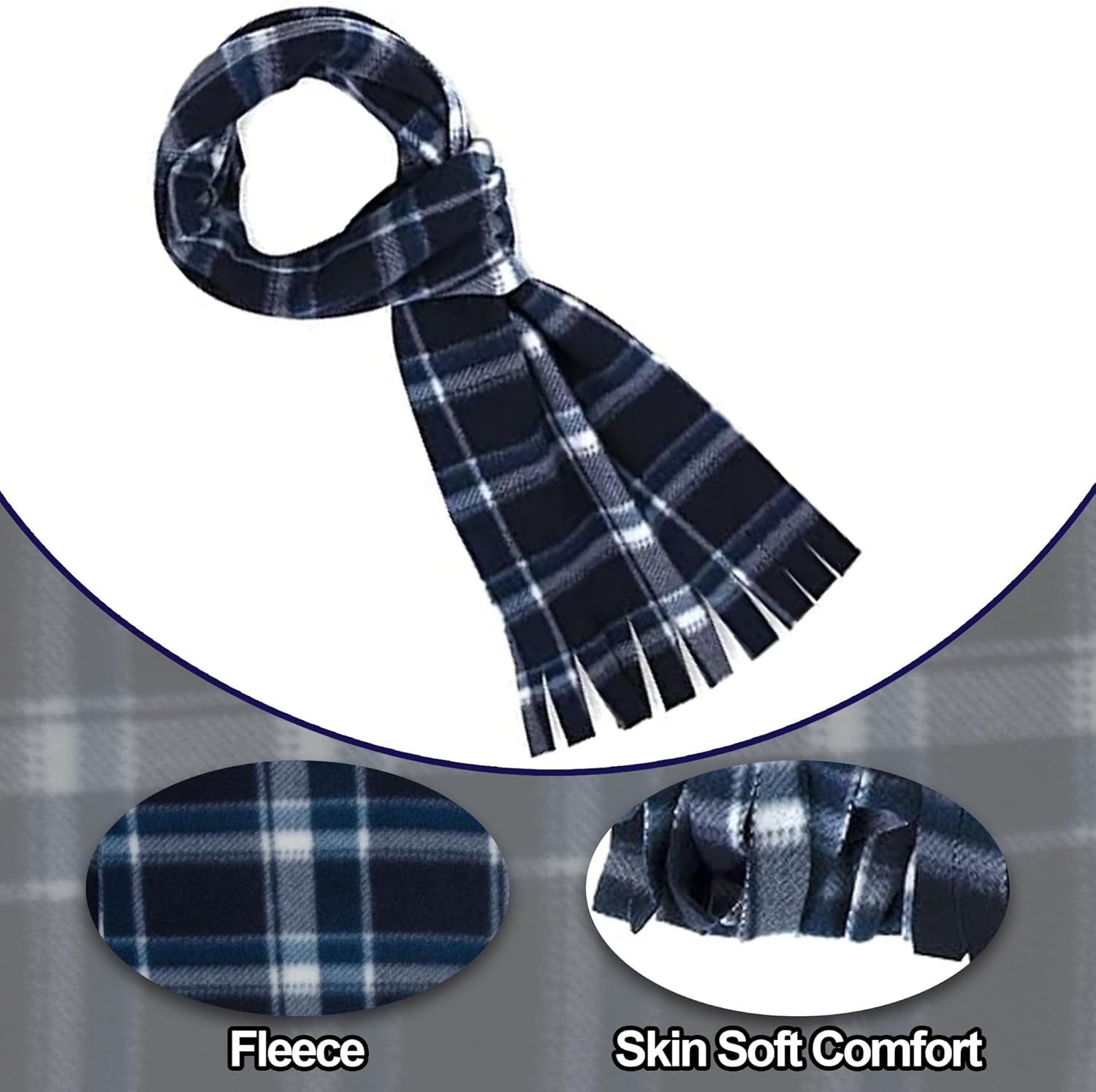 Trail maker Bulk Scarves for Women, Wedding, Homeless, 100 Scarves Pack Lightweight Wholesale Pashmina Scarves in Bulk(Assorted Plaids Pack)