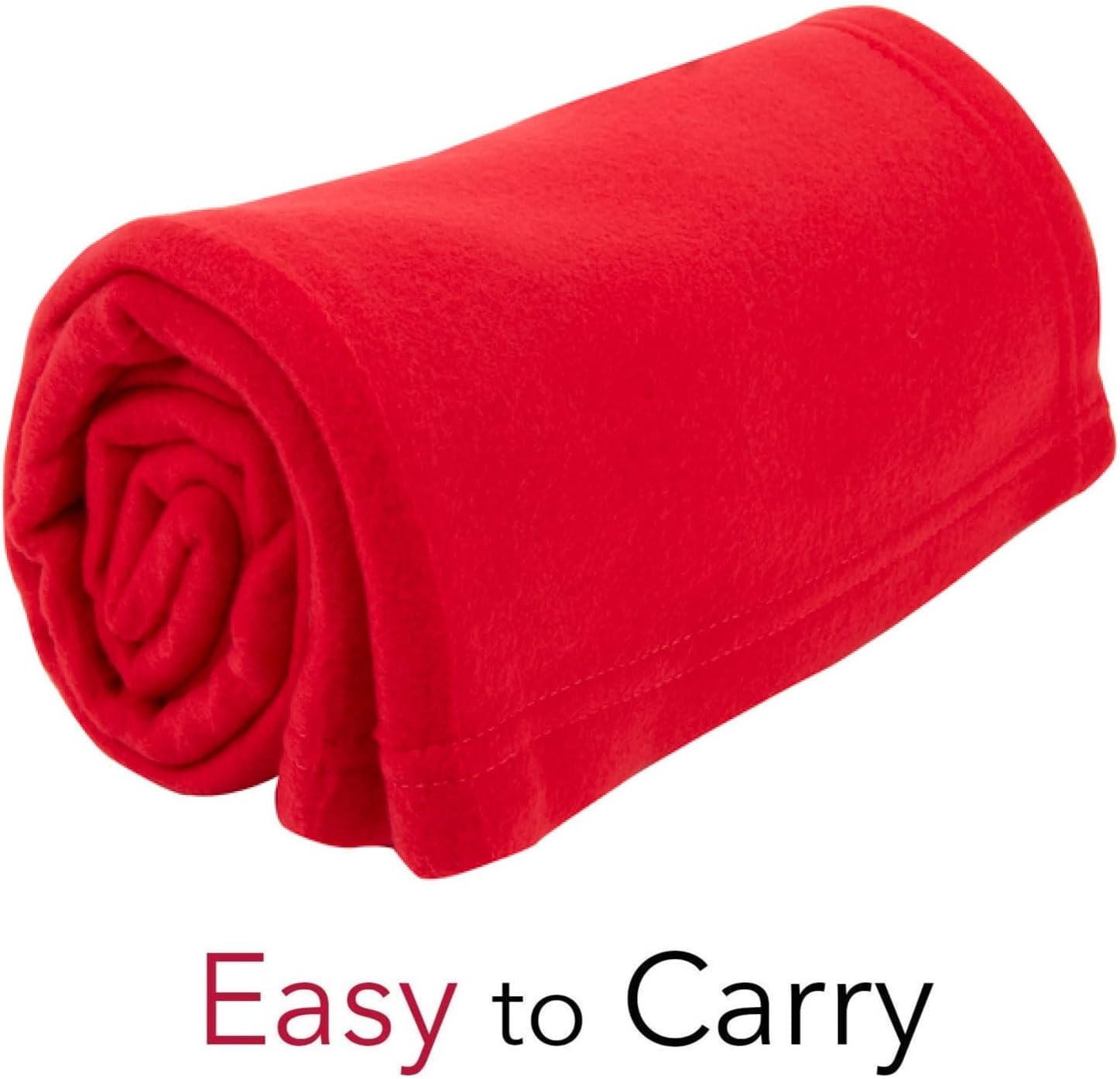 (24 Pack) Bulk Fleece Fall Throw Blankets 50×60 for Wedding Favors, Homeless Women, Men, Homes, Bed, Sofa, Couch, Office, Pet Blankets, Travel | Soft Warm Lightweight Throw Blankets in Bulk (8 Color)(Red)