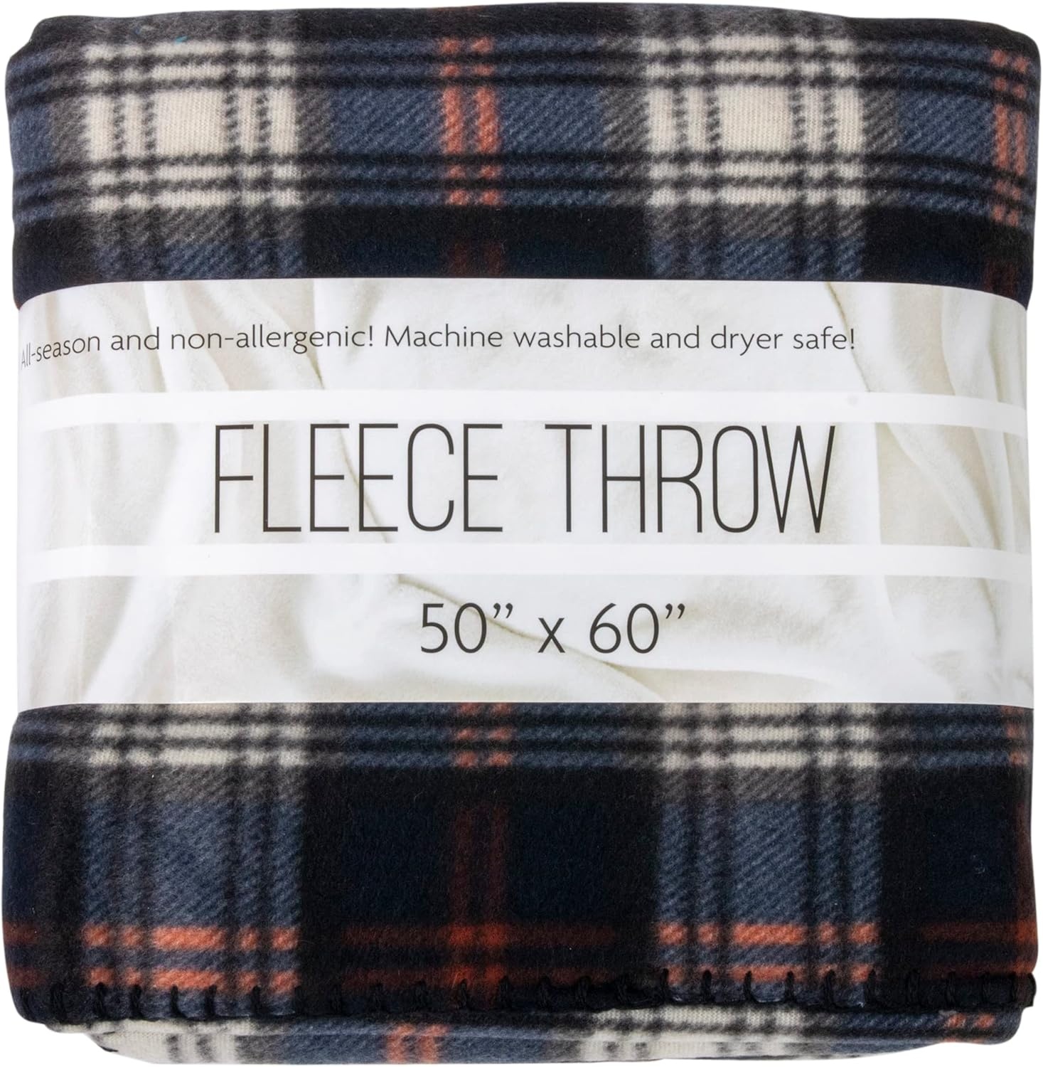 Trail maker 50×60 Throw Blankets, Plaid Fleece Throw Blankets for Bedroom, Couch, Livingroom, Chair, Pets, Outdoors(Black)