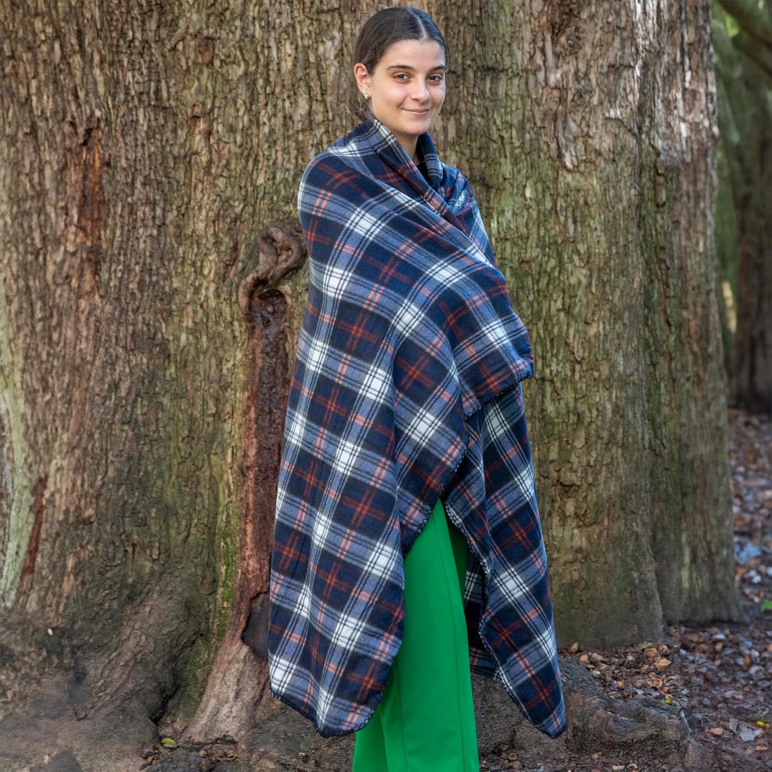 Trail maker 50×60 Throw Blankets, Plaid Fleece Throw Blankets for Bedroom, Couch, Livingroom, Chair, Pets, Outdoors(Black)
