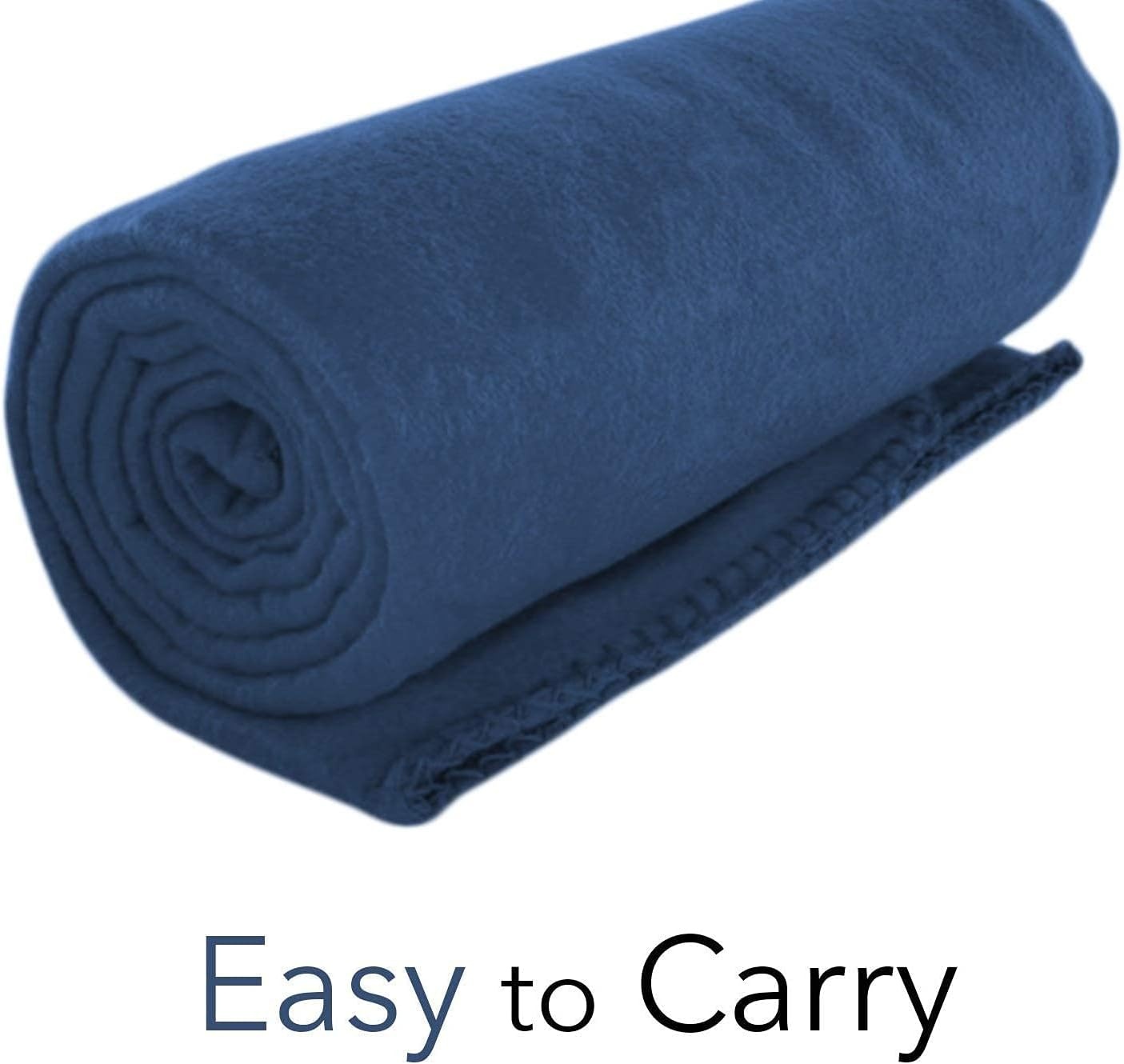 Twin Size Fleece Blankets in Bulk Microfiber Fleece Sherpa Blankets for Bed Bulk 24 Pack Hypoallergenic 60×80 Throw Blankets(Blue)