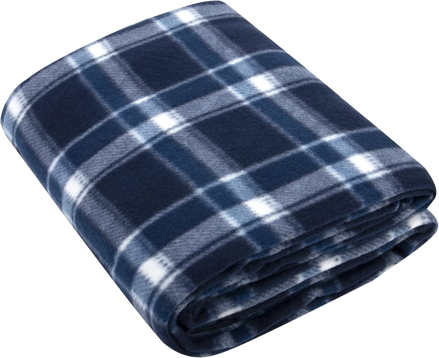 Trail maker 50×60 Throw Blankets, Plaid Fleece Throw Blankets for Bedroom, Couch, Livingroom, Chair, Pets, Outdoors(Blue)