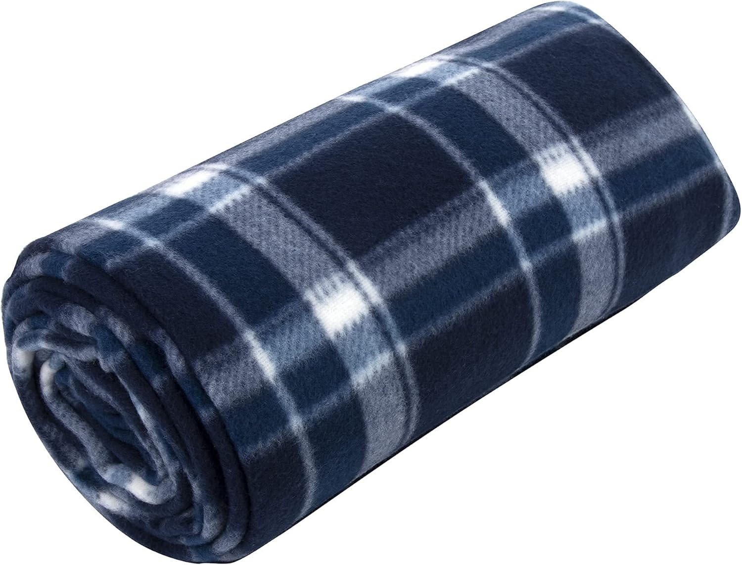 Trail maker 50×60 Throw Blankets, Plaid Fleece Throw Blankets for Bedroom, Couch, Livingroom, Chair, Pets, Outdoors(Blue)