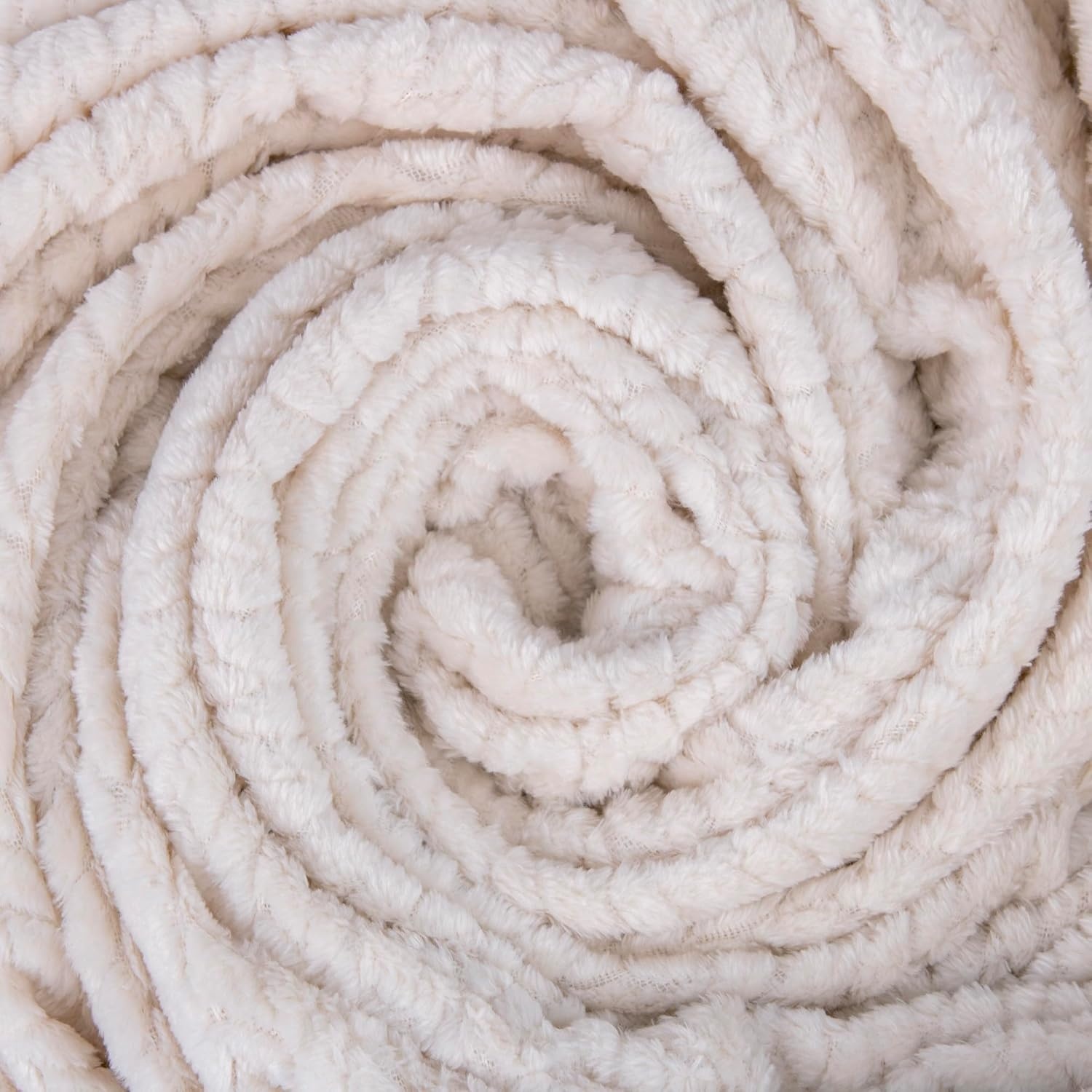 Waffle Knit Textured Throw Blanket Soft for Couch, Sofa, Twin Bed, Kids, Adults, 50 x 60 Chenille Knit Blanket, Boho Throw Blanket for Home Decor 250 GSM (Navy Blue)(Creamy White)