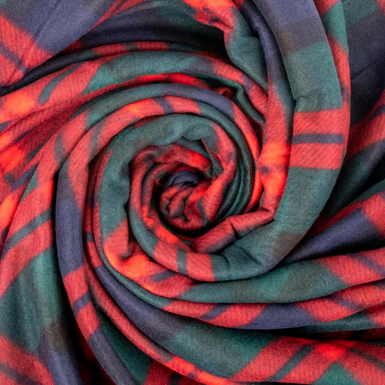Trail maker 24 Pack Bulk Plaid Sherpa Fleece Throw Blankets 50 x 60 for Wedding Guests, Homeless, Pets | Plaid Fleece Throw Blankets Bulk(Red & Green Plaid)