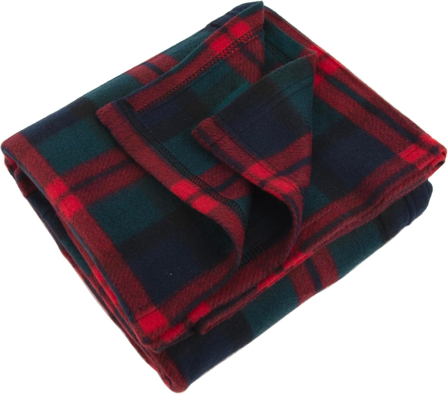 Trail maker 24 Pack Bulk Plaid Sherpa Fleece Throw Blankets 50 x 60 for Wedding Guests, Homeless, Pets | Plaid Fleece Throw Blankets Bulk(Red & Green Plaid)