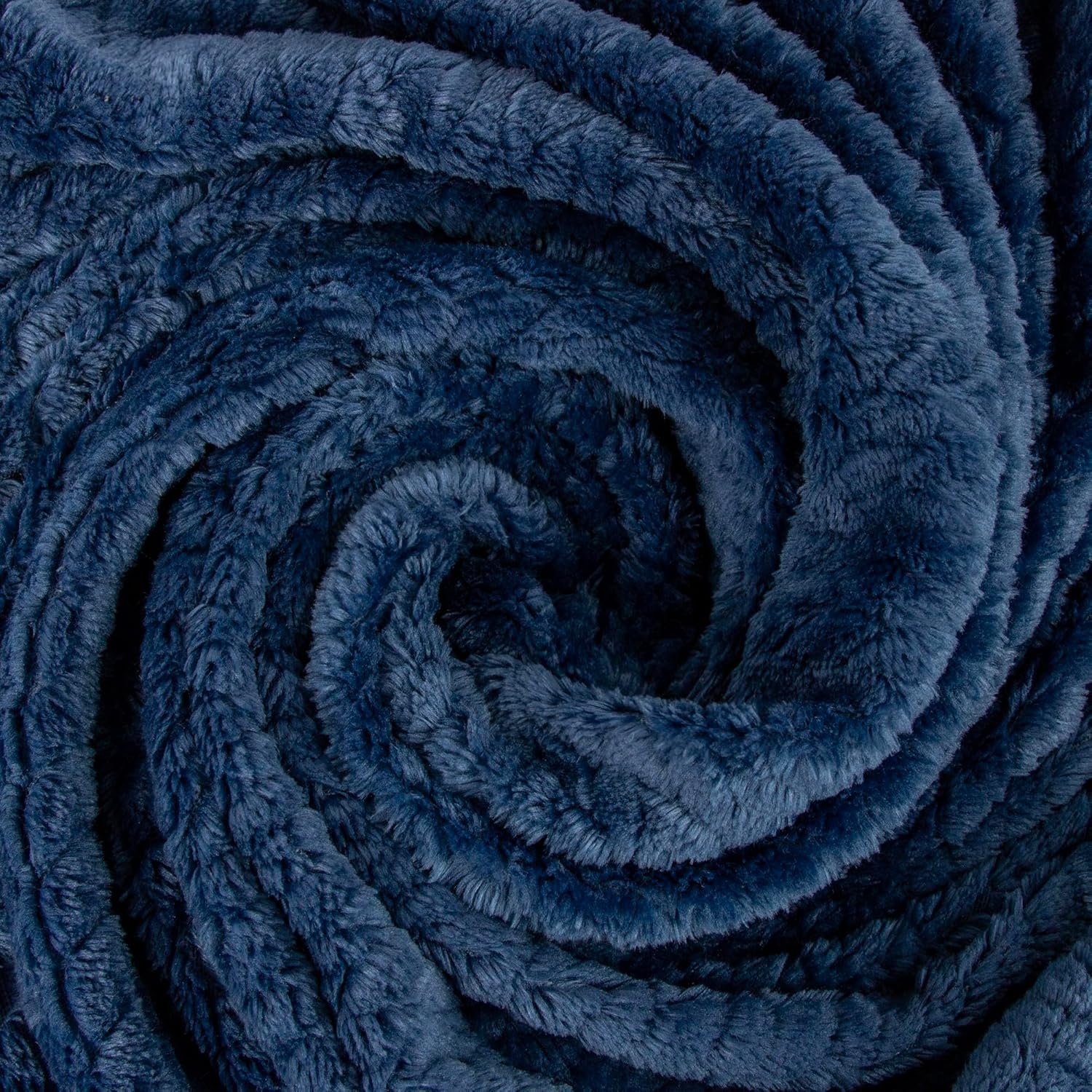 Waffle Knit Textured Throw Blanket Soft for Couch, Sofa, Twin Bed, Kids, Adults, 50 x 60 Chenille Knit Blanket, Boho Throw Blanket for Home Decor 250 GSM (Navy Blue)(Navy Blue)