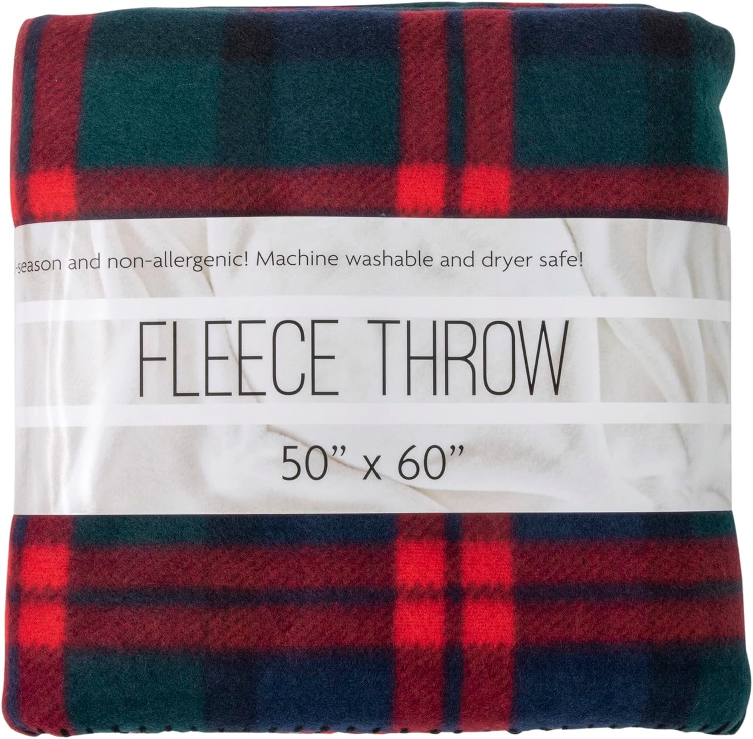Trail maker 50×60 Throw Blankets, Plaid Fleece Throw Blankets for Bedroom, Couch, Livingroom, Chair, Pets, Outdoors(Green)