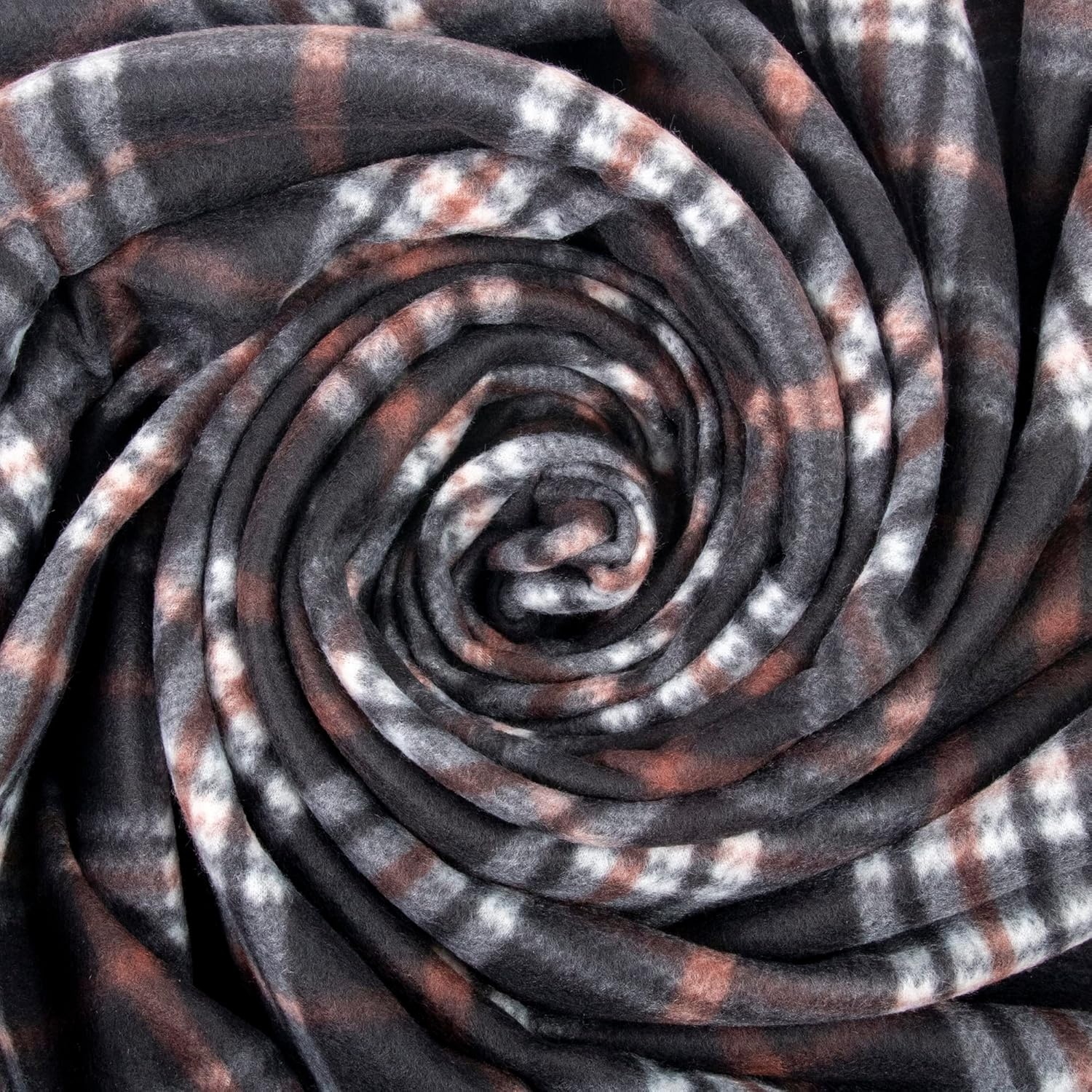 Trail maker 24 Pack Bulk Plaid Sherpa Fleece Throw Blankets 50 x 60 for Wedding Guests, Homeless, Pets | Plaid Fleece Throw Blankets Bulk(Brown Plaid)