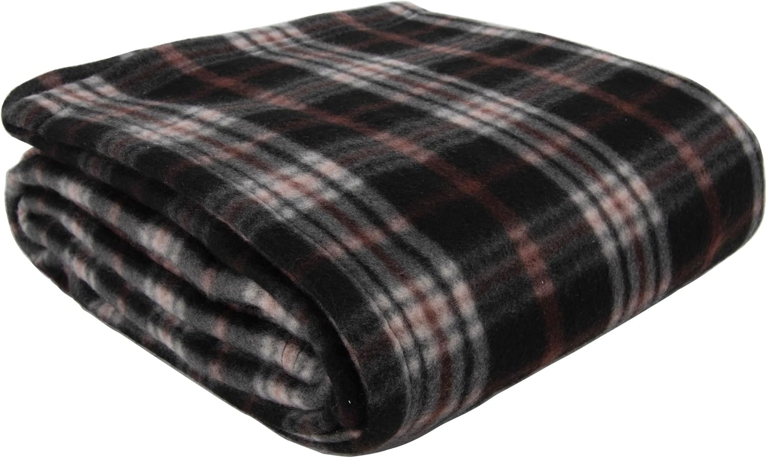 Trail maker 24 Pack Bulk Plaid Sherpa Fleece Throw Blankets 50 x 60 for Wedding Guests, Homeless, Pets | Plaid Fleece Throw Blankets Bulk(Brown Plaid)