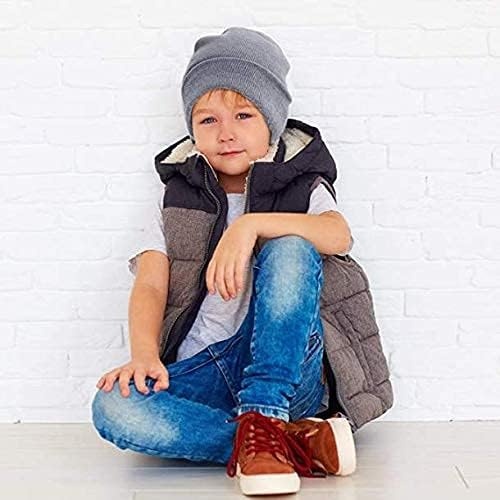 Trail maker 50 Pack Kids Knit Winter Hats Bulk One Size Stretch Warm Knit Beanie Hats for Homeless, Foster Kids, Boys, Girls, Fall