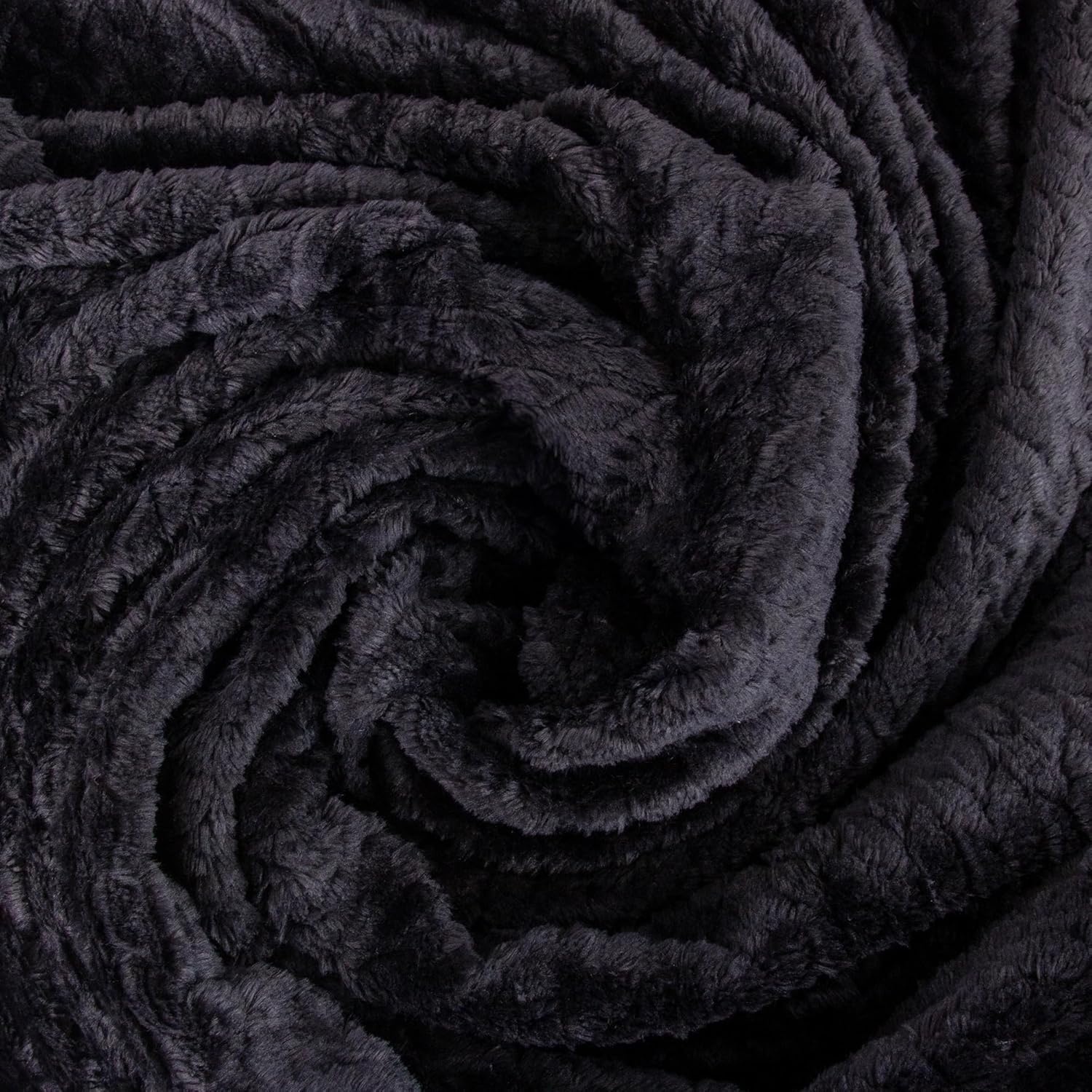 Waffle Knit Textured Throw Blanket Soft for Couch, Sofa, Twin Bed, Kids, Adults, 50 x 60 Chenille Knit Blanket, Boho Throw Blanket for Home Decor 250 GSM (Navy Blue)(Midnight Black)