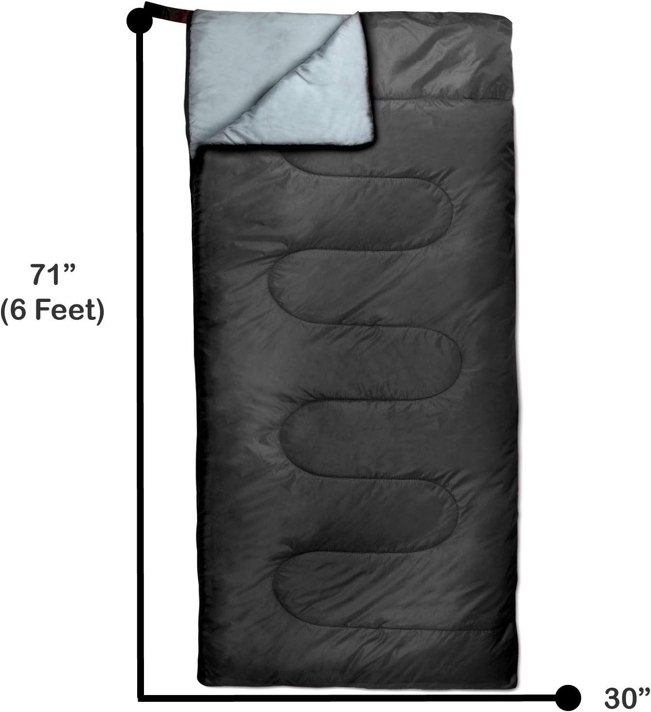 Bulk 10 Pack Envelope Sleeping Bags, 4 Seasons Warm or Cold Lightweight Indoor Outdoor Sleeping Bags for Adults, Backpacking, Camping(Standard Sleeping Bags)