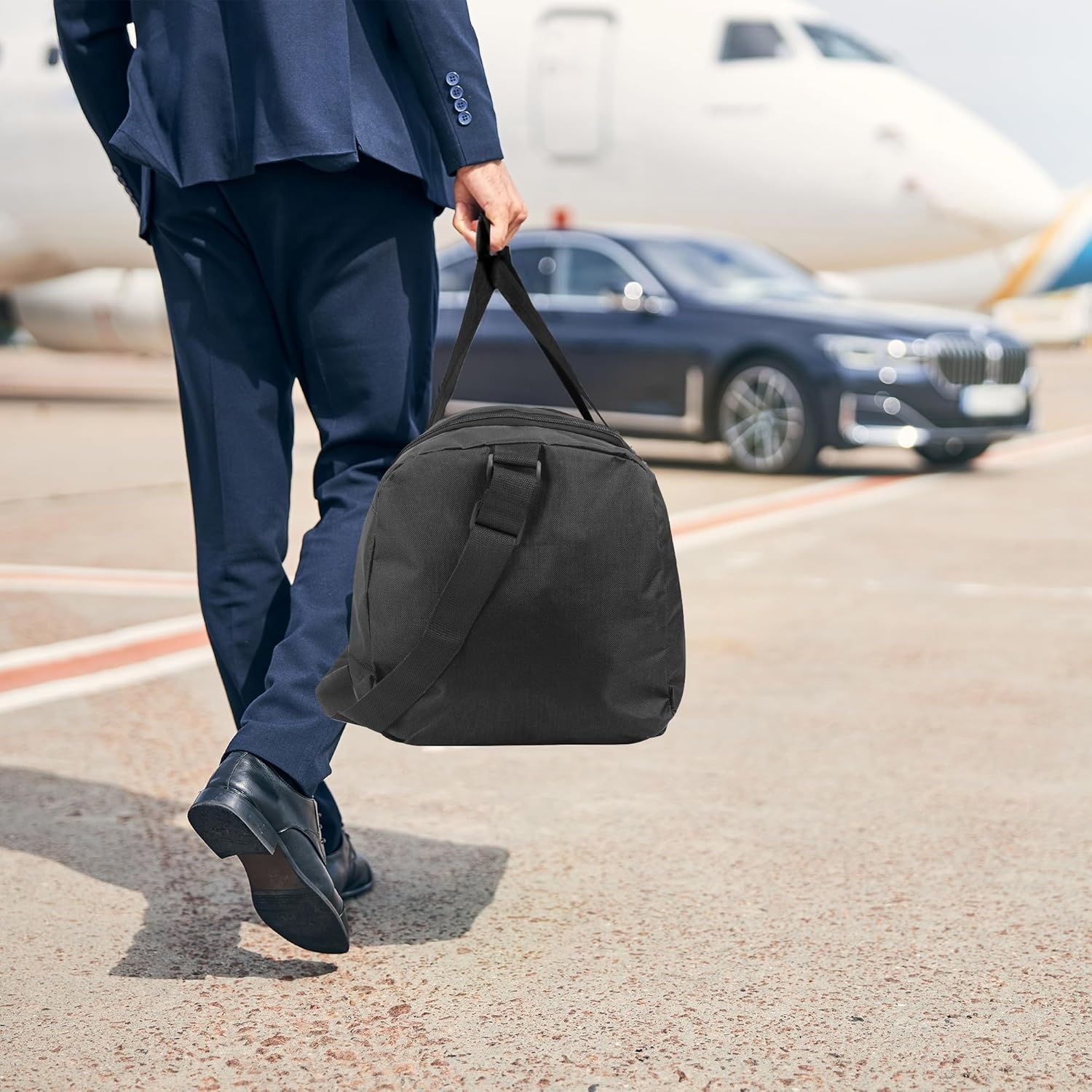(24 Pack) Bulk Duffle Bags Wholesale for Homeless Adult Men, Women, Travel, and Sports Teams (All Black Pack)(All Black Pack)