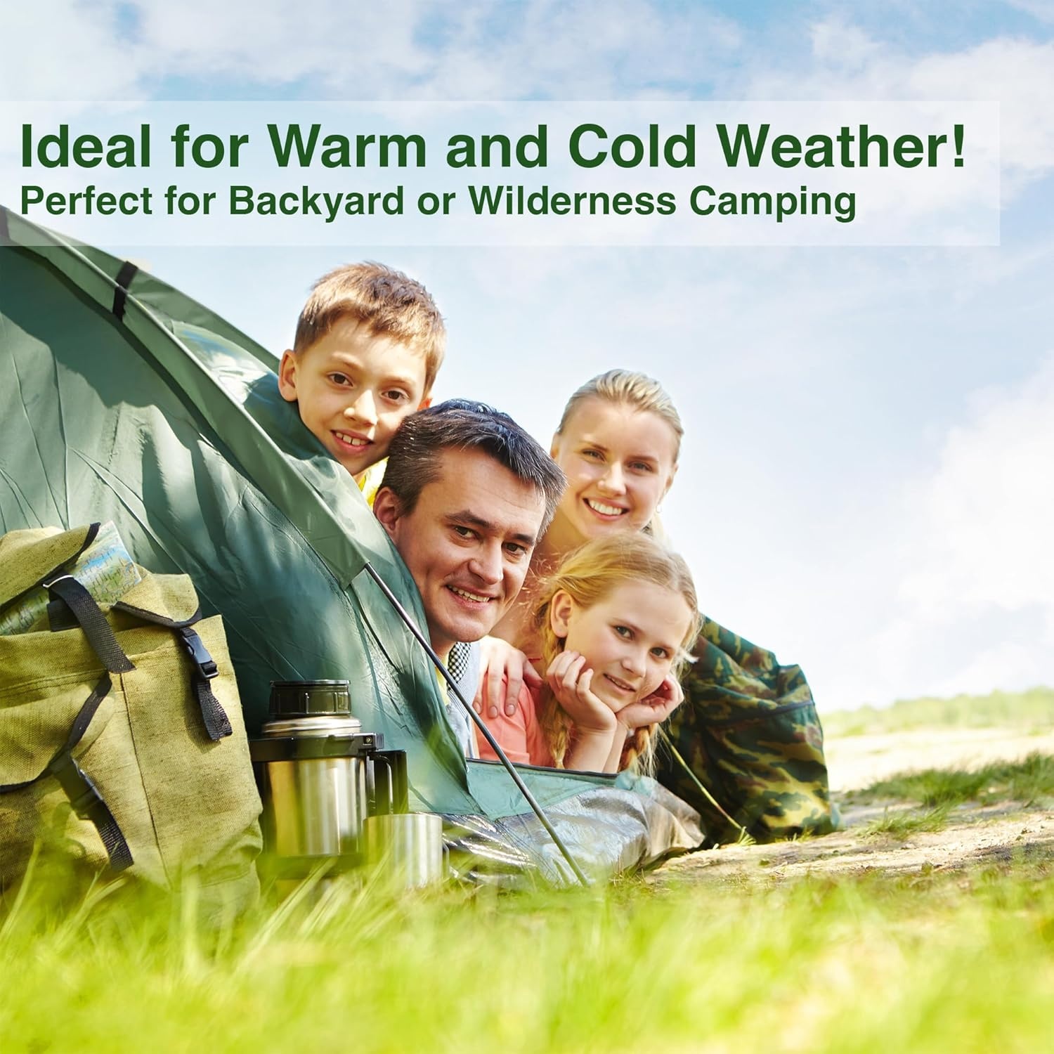 (5 Pack of) 5 to 6 Person Tent All Season Pop Up Waterproof for Camping Groups, Immigrants, Disaster Relief, Homeless People Bulk Cold Weather Tents(Green Tents)