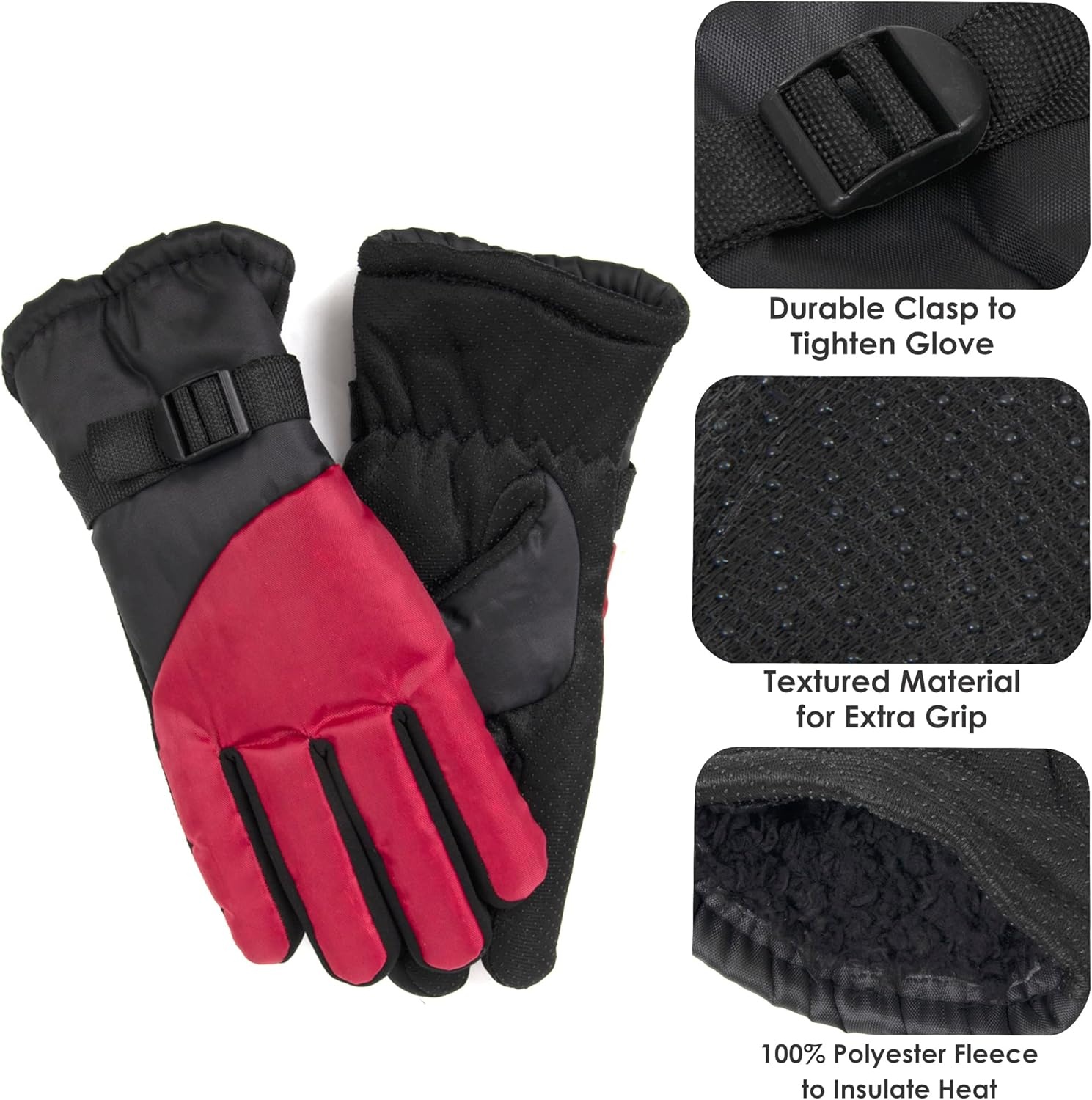 Trail maker 10 Pair Gloves in Bulk Winter Gloves for Adult Women, Men, Warm for Extreme Weather Waterproof Insulated Gloves(10 Pairs Two Toned)