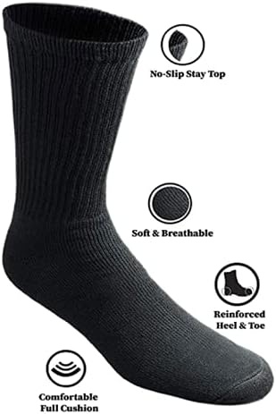 Trail maker Men’s Crew Socks,100 Pairs Bulk, Moisture-Wicking Crew Socks for Men size 10-13,Heat & Cold, Homeless Donation(Assorted)