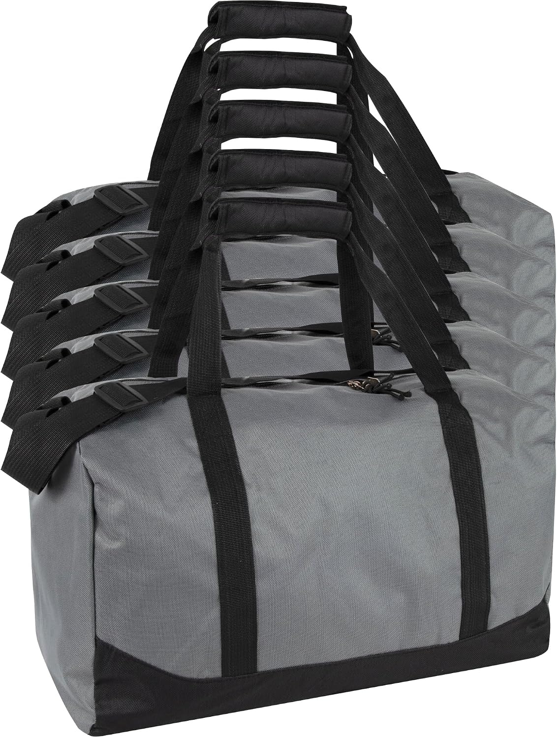 24 Pack Bulk Duffle Bags Wholesale by the Case for Homeless, Sports Teams, and Duffle Bags for Foster Kids (Assorted Colors Pack)(All Grey Pack)