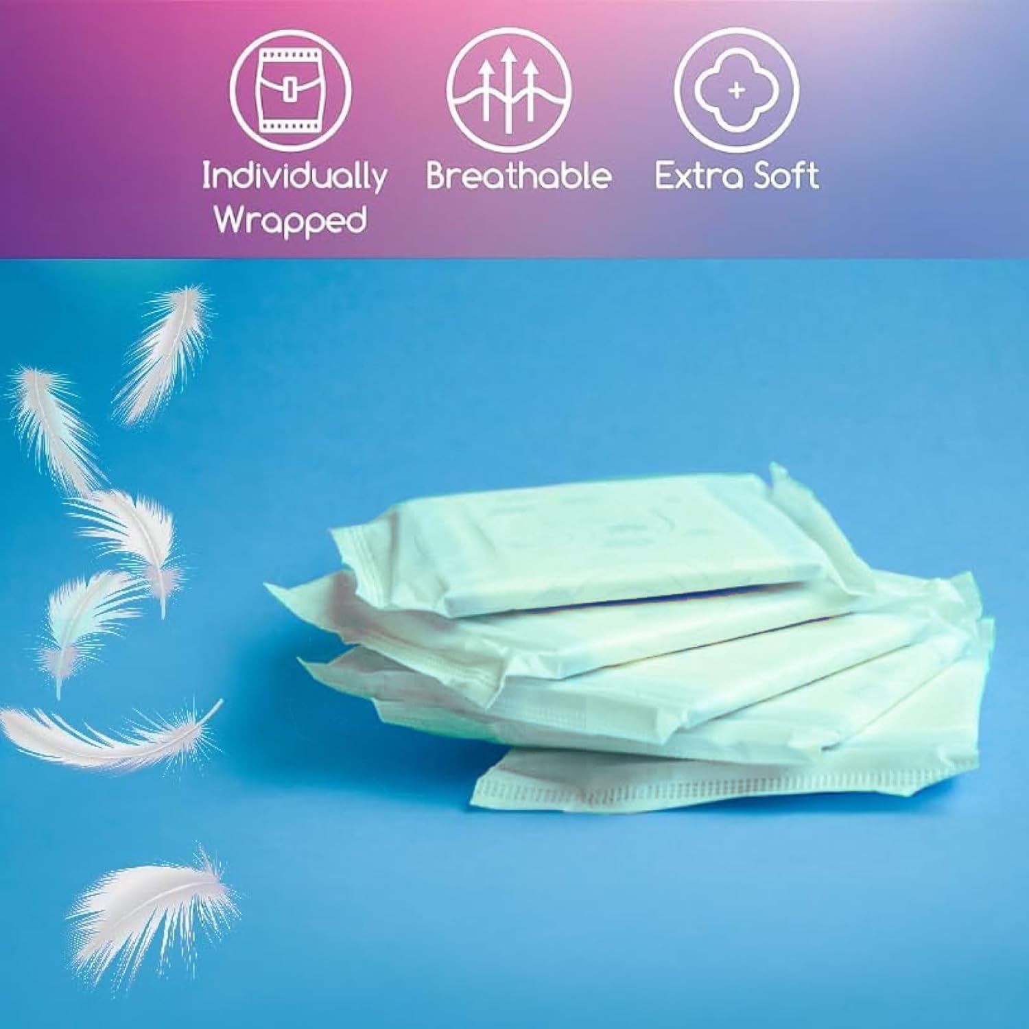 100 Pack Bulk Panty Liners for Homeless, Hospitals | Long Panty Liners for Postpartum, Incontinence, Menstruation Bulk Individually Wrapped Liners for Women