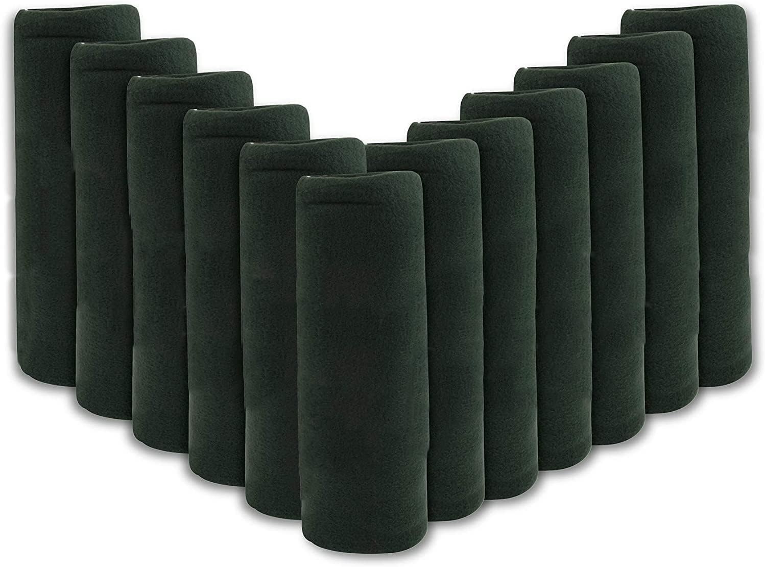(24 Pack) Bulk Fleece Fall Throw Blankets 50×60 for Wedding Favors, Homeless Women, Men, Homes, Bed, Sofa, Couch, Office, Pet Blankets, Travel | Soft Warm Lightweight Throw Blankets in Bulk (8 Color)(Dark Green)