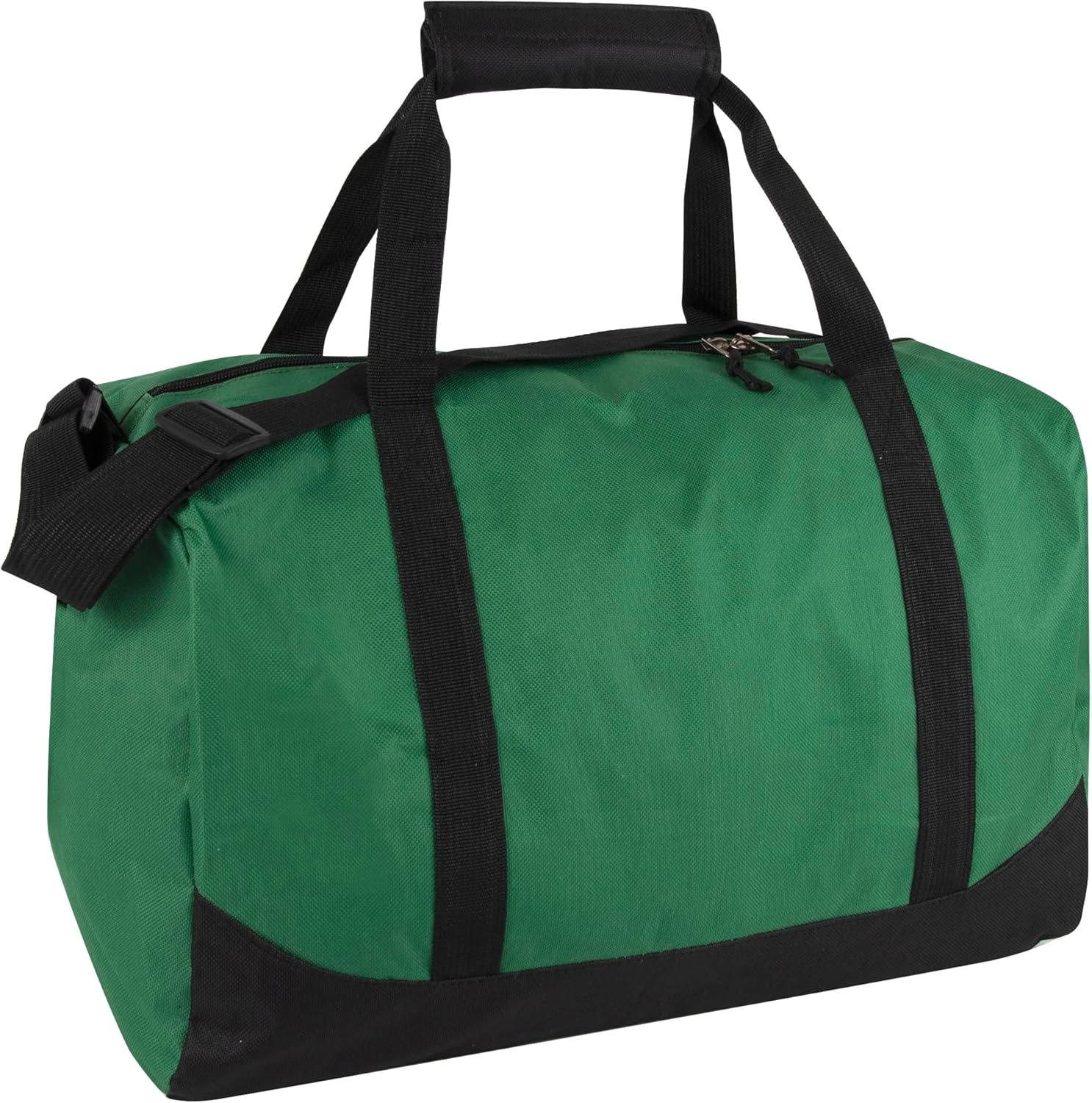 24 Pack Bulk Duffle Bags Wholesale by the Case for Homeless, Sports Teams, and Duffle Bags for Foster Kids (Assorted Colors Pack)(All Green Pack)