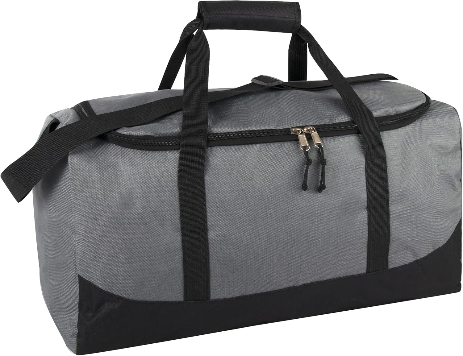 (24 Pack) Bulk Duffle Bags Wholesale for Homeless Adult Men, Women, Travel, and Sports Teams (All Black Pack)(All Grey Pack)