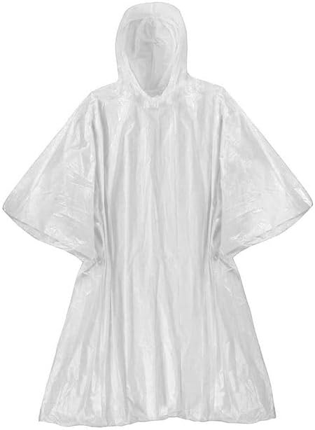 Trail maker Bulk Rain Ponchos for Adults 200 Pack 100% Waterproof Emergency Disposable Wholesale Rain Coat Ponchos with Hood(Clear Pack)