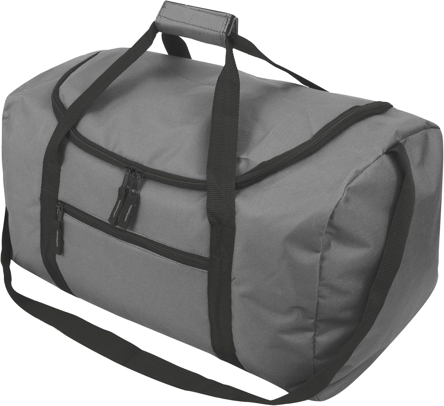 (24 Pack) Bulk Duffle Bags Wholesale for Homeless Adult Men, Women, Travel, and Sports Teams (All Black Pack)(Assorted Colors Pack)