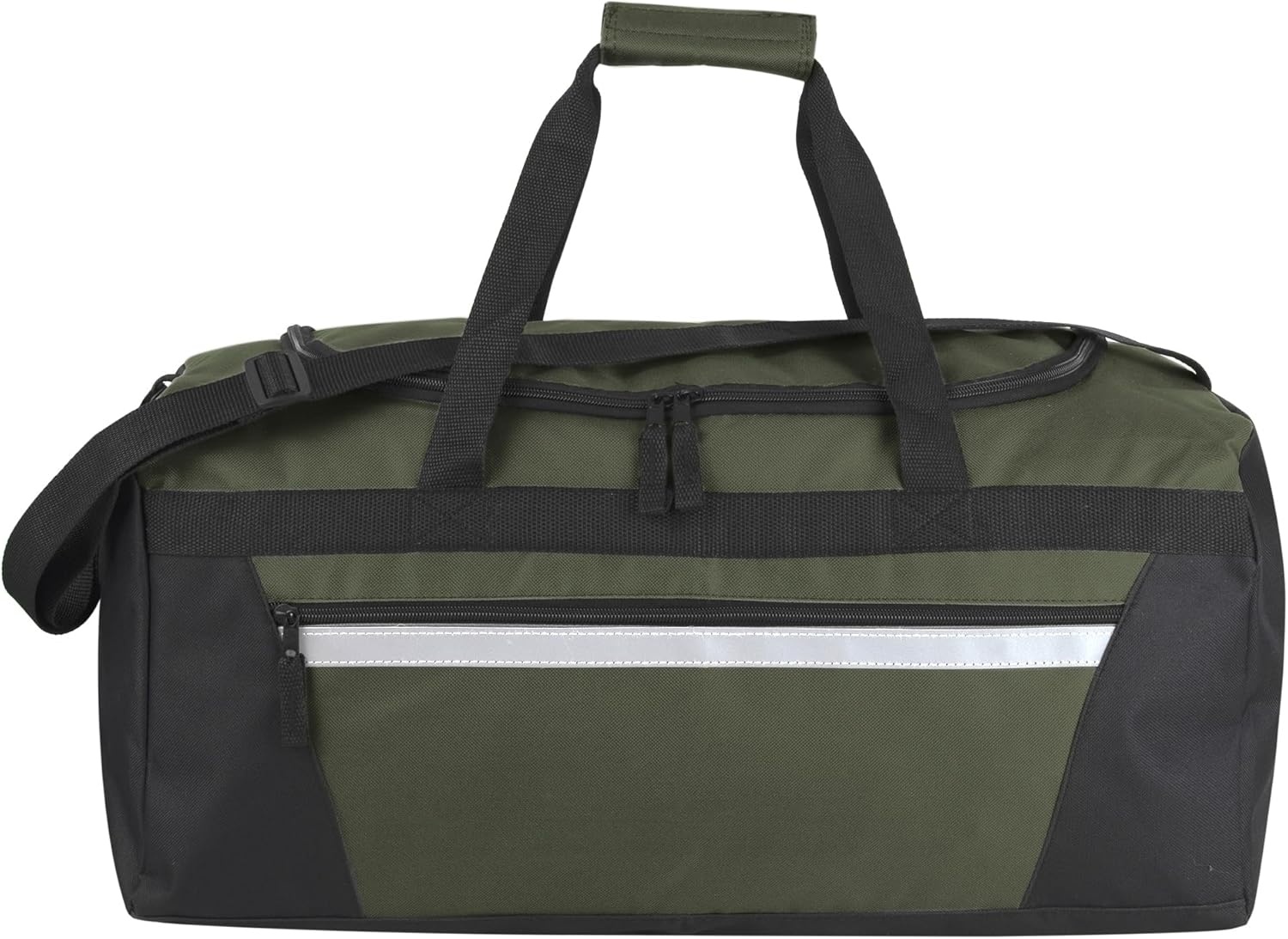 24 Pack Reflective Duffle Bags Bulk for Homeless Adults, Gym, Foster Kids Bulk Duffel Bags Wholesale (Black Pack)(Men’s Colors Pack)