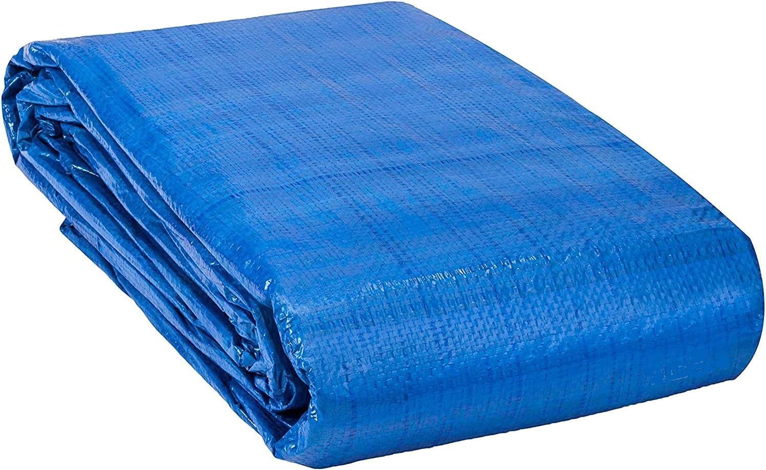 25 Pack Blue Tarps Heavy Duty Waterproof Bulk Tarps for Homeless, Camping Tents, Construction Debris, Roof (6 ft. x 8 ft.)(6 ft. x 8 ft.)