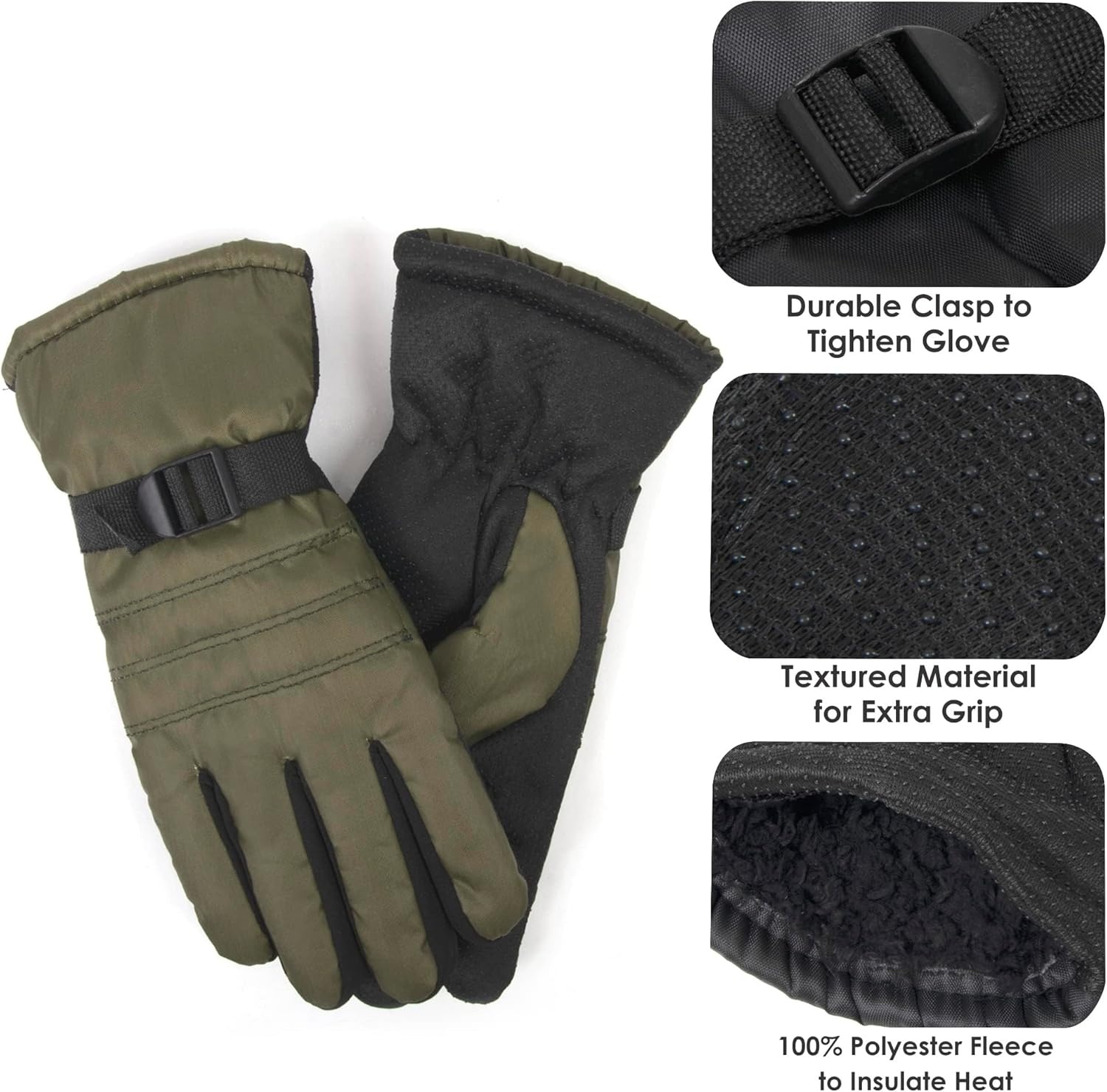 Trail maker Winter Gloves in Bulk Winter Gloves for Adult Men and Women, Warm for Extreme Weather Waterproof Insulated Gloves(50)