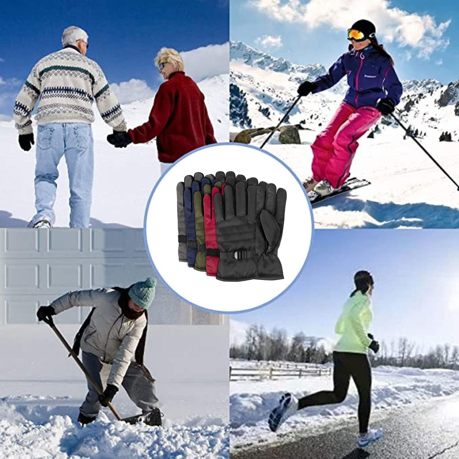 Trail maker Winter Gloves in Bulk Winter Gloves for Adult Men and Women, Warm for Extreme Weather Waterproof Insulated Gloves(50)
