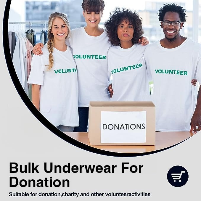 Trail maker Bulk Women’s Underwear for Homeless, 50 Pack Bulk Women’s Briefs for Shelters, Disaster Relief(All Extra-larges Pack)