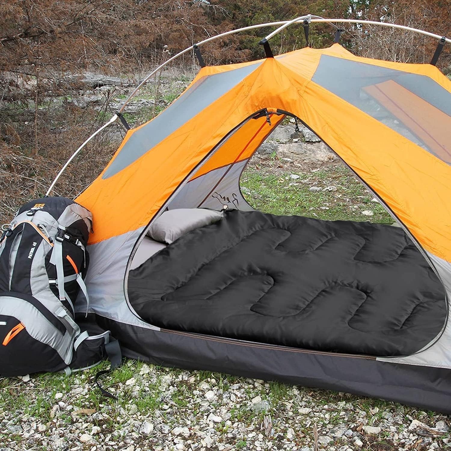 10 Pack Sleeping Bags for Adults Cold Weather Bulk for Homeless People, 4 Seasons Warm or Cold Lightweight Indoor Outdoor Backpacking, Camping(Solid Hooded)