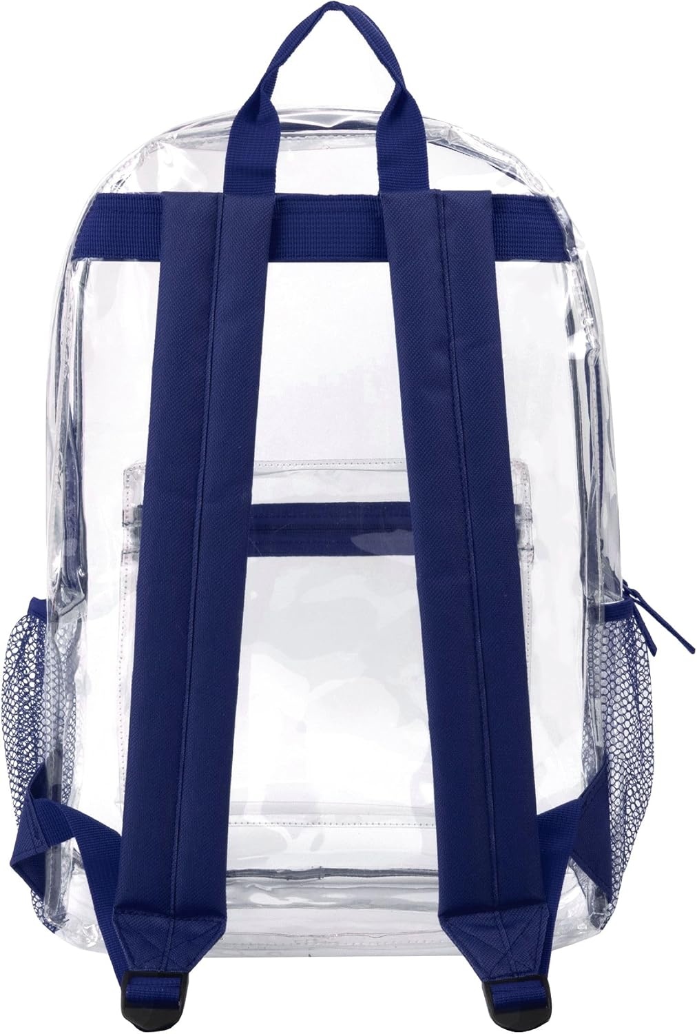 Trail maker Clear Backpack Heavy Duty with Padded Straps, Side Pockets for Kids, Boys, Girls, School, Stadium Approved Events(Navy)