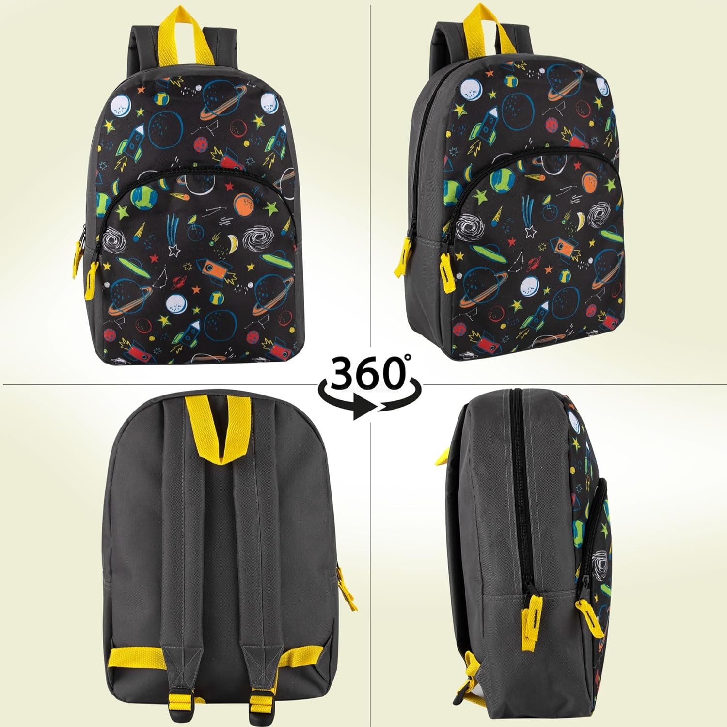 Trail maker 15 Inch Kids Backpacks for Boys & Girls | Preschool, Kindergarten, Elementary School Backpacks with Adjustable, Padded Straps (Prehistoric Pals)(Stellar Space)