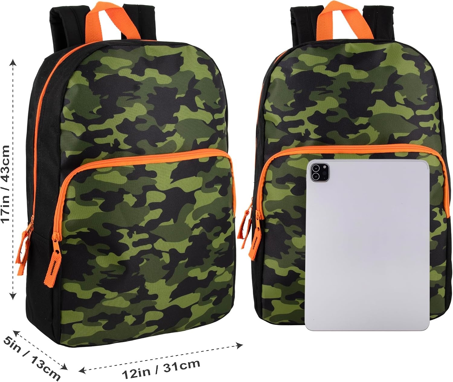 Trail maker 24 Pack of 17 Inch Printed Bulk Backpacks For Boys and Girls Wholesale Backpacks in Bulk for School Kids (Fun Mixed Boys Pack)(Fun Mixed Boys Pack)
