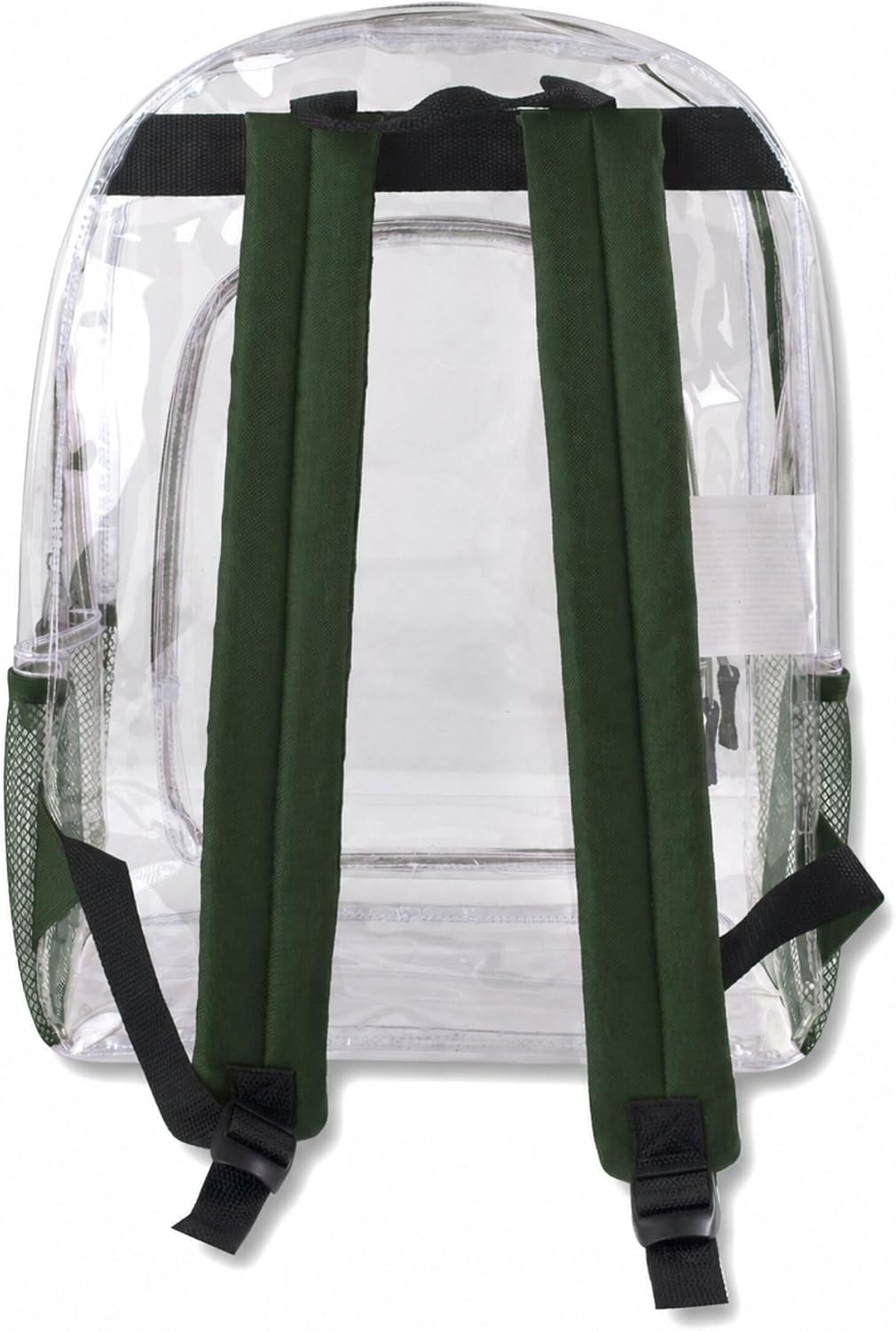 Heavy Duty Clear See Through Backpack | Transparent Clear Backpack Bags Stadium Approved for Women, Men, School, Travel(Green)