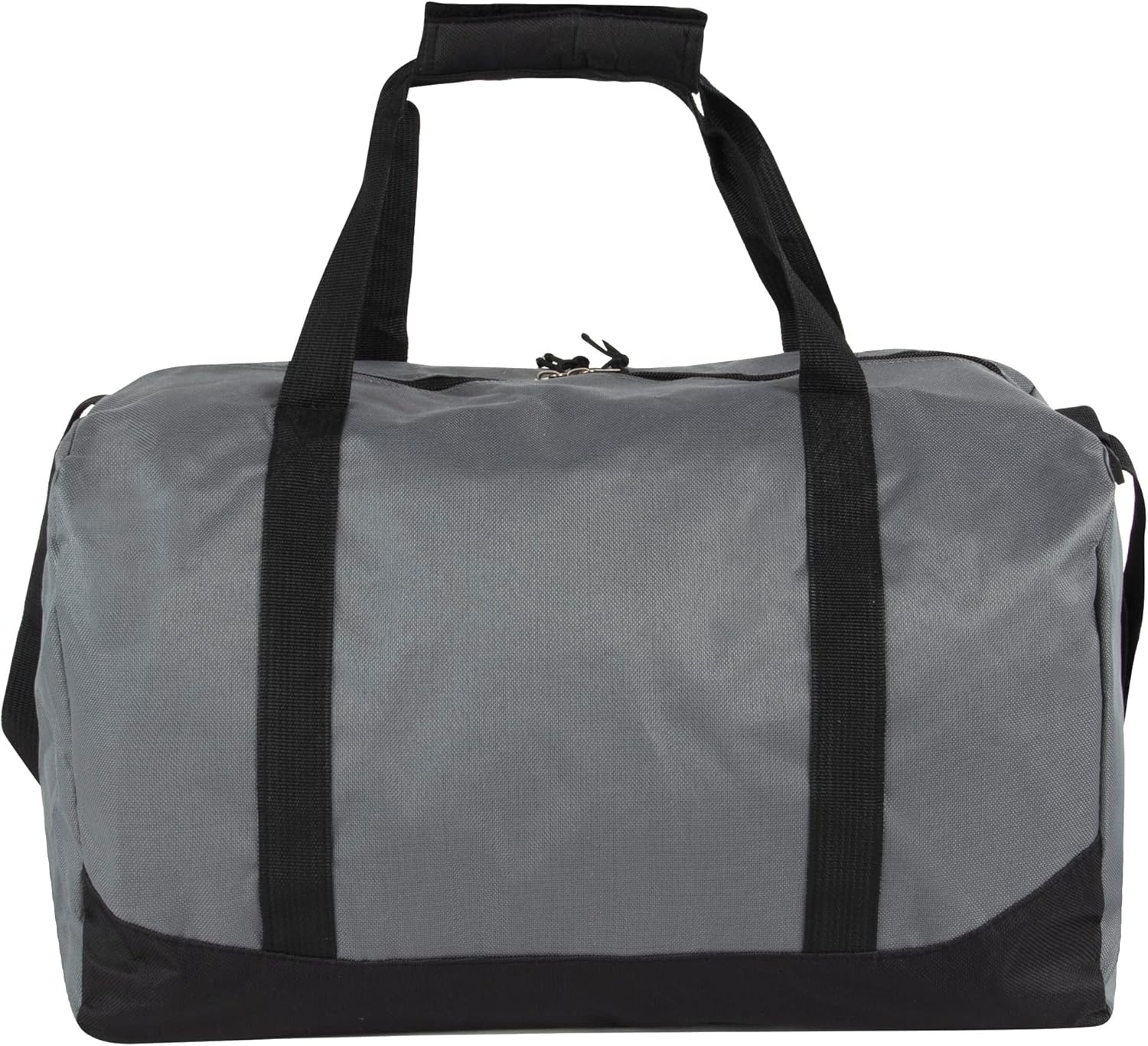 30 Liter, 17 Inch Canvas Duffle Bags for Men and Women – Travel Weekender Overnight Carry-On Shoulder Duffel Tote Bags (Grey)(Grey)