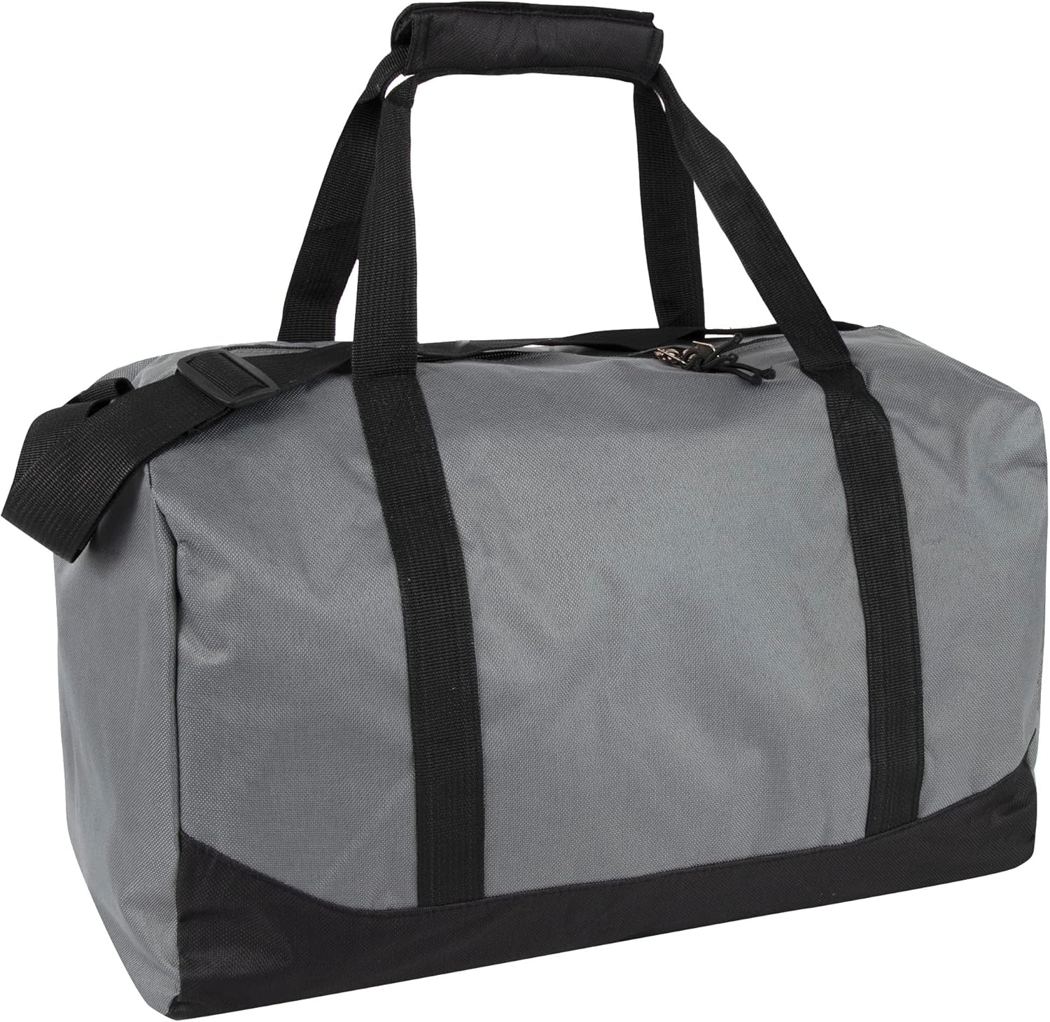 30 Liter, 17 Inch Canvas Duffle Bags for Men and Women – Travel Weekender Overnight Carry-On Shoulder Duffel Tote Bags (Grey)(Grey)