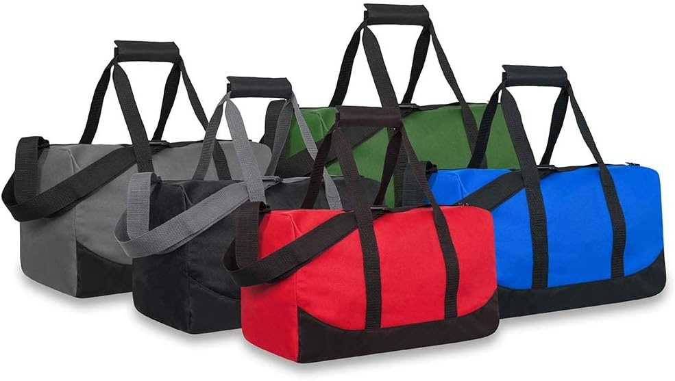 30 Liter, 17 Inch Canvas Duffle Bags for Men and Women – Travel Weekender Overnight Carry-On Shoulder Duffel Tote Bags (Grey)(Grey)