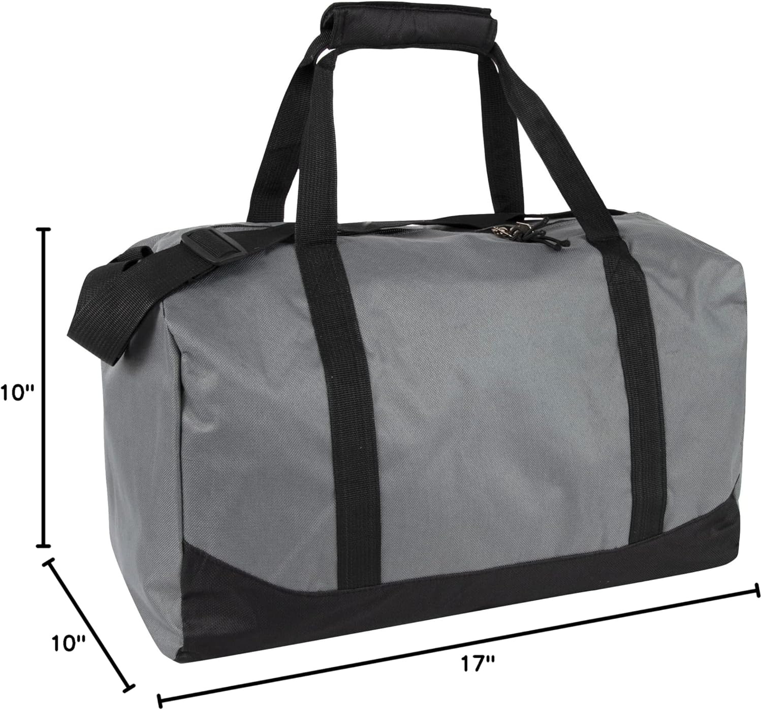 30 Liter, 17 Inch Canvas Duffle Bags for Men and Women – Travel Weekender Overnight Carry-On Shoulder Duffel Tote Bags (Grey)(Grey)